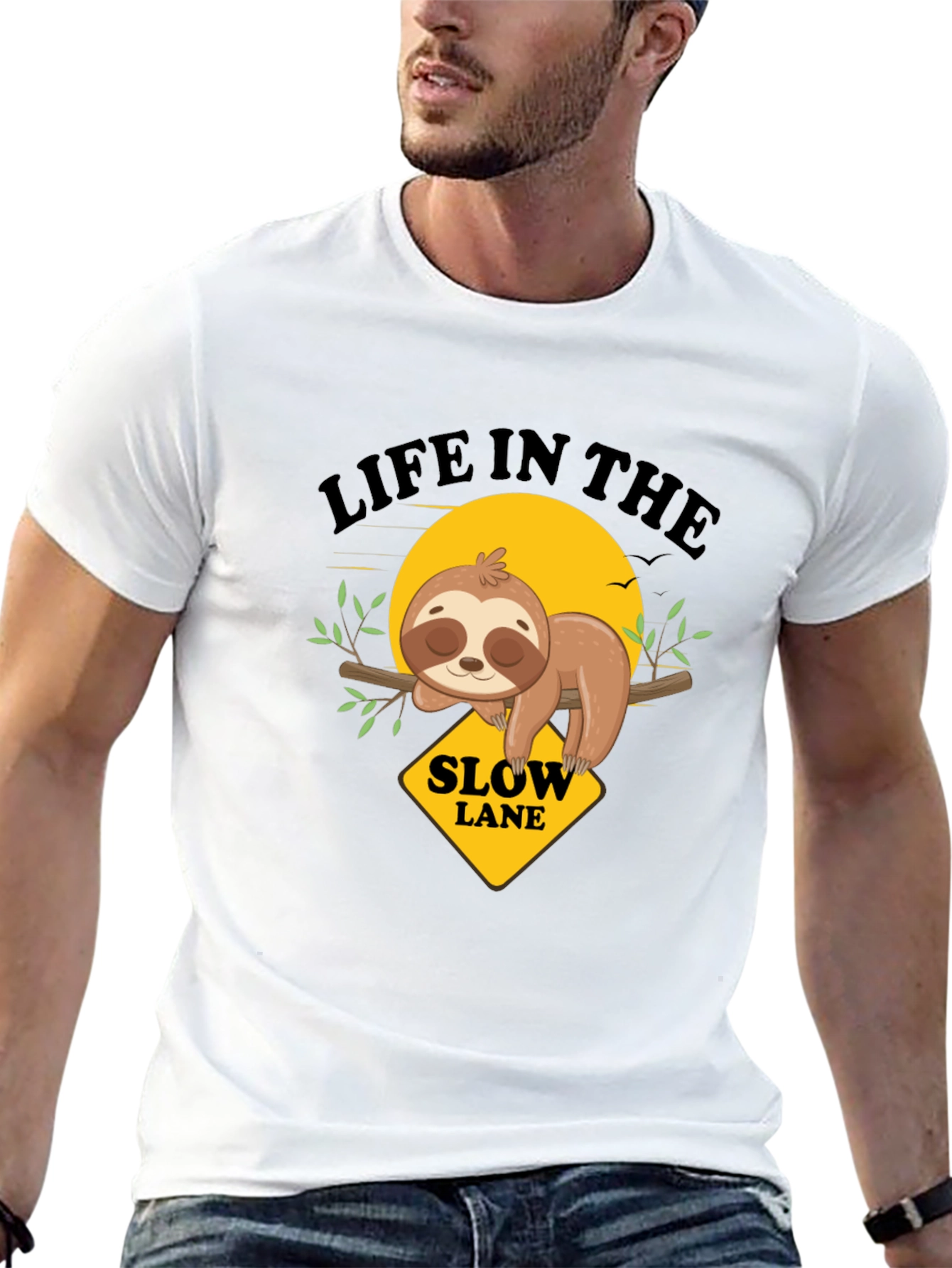 Slow Lane Sloth Graphic Tee