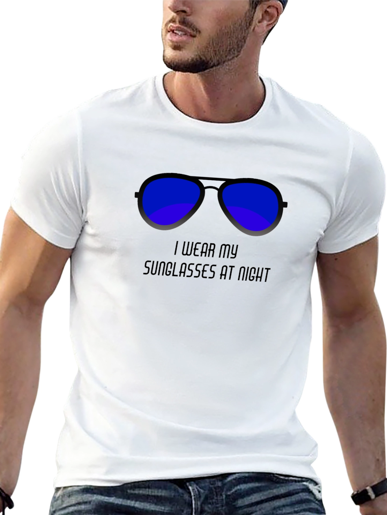 Sunglasses at Night Graphic Tee - Black