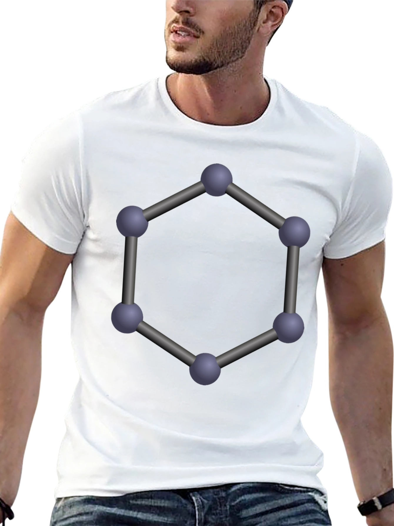Geometric Molecule T-Shirt - Modern Science Tee
