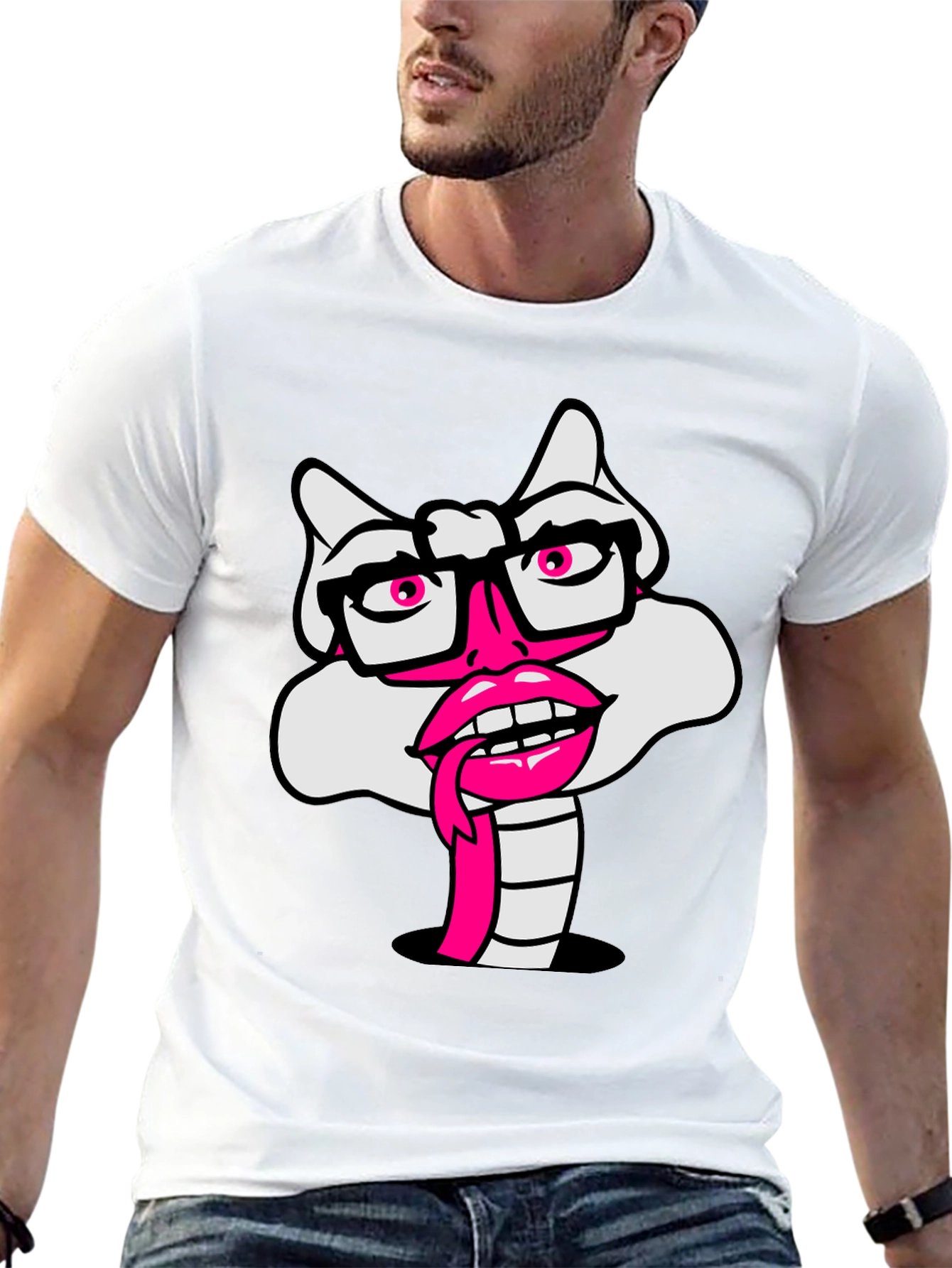 Novelty Cartoon Snake T-Shirt