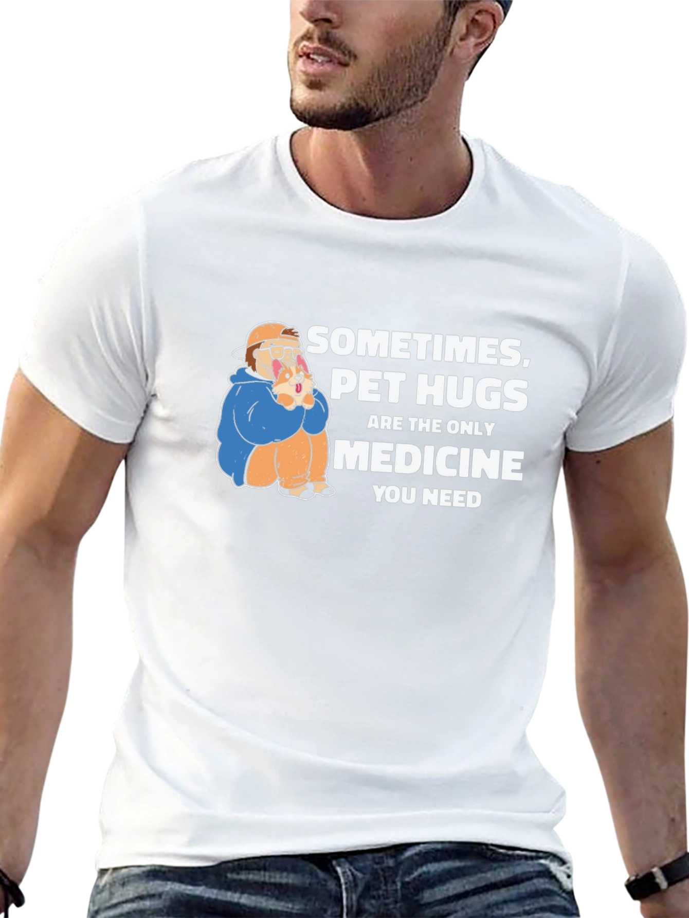 Pet Hugs Medicine Graphic T-Shirt