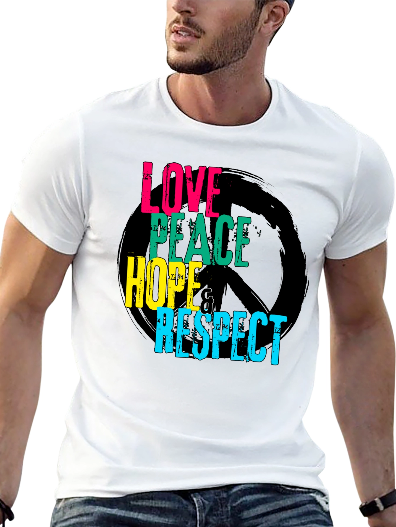 Love Peace Hope Respect Graphic T-Shirt