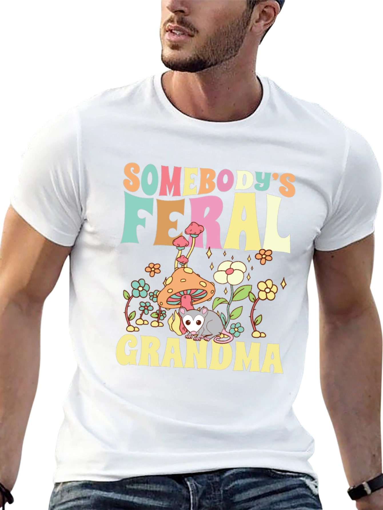 Somebodys Feral Grandma Graphic T-Shirt