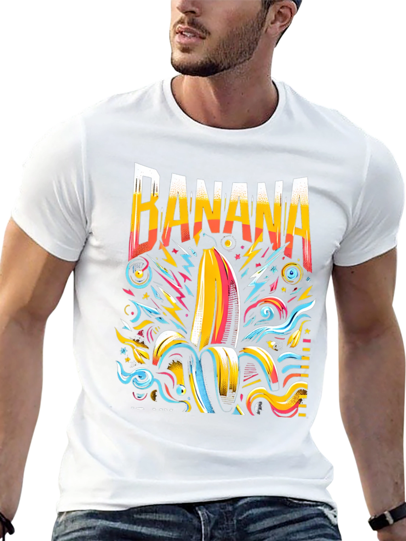 Funky Banana Graphic Tee - Mens Black T-Shirt
