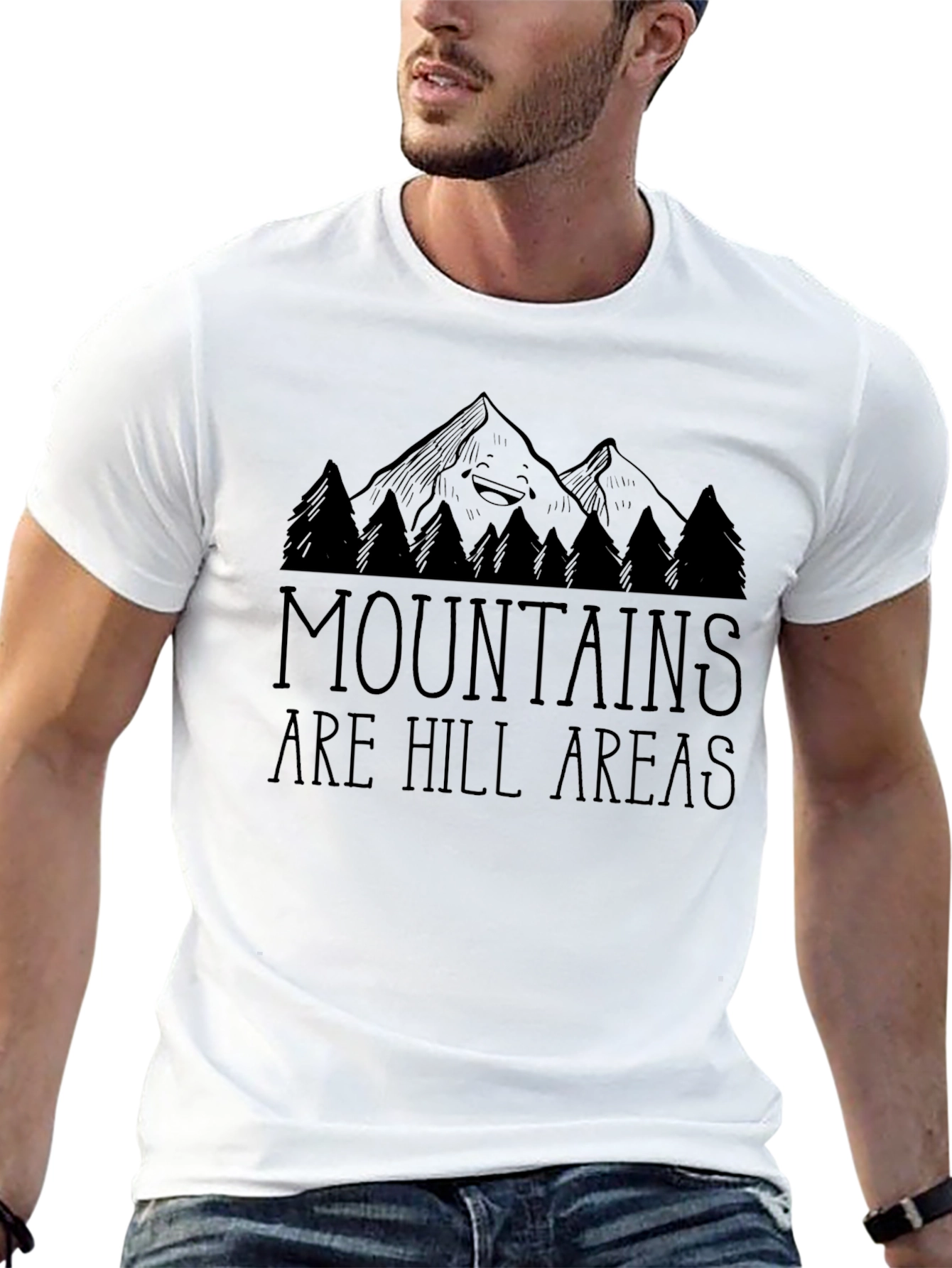 Mountains Are Hill Areas Black T-Shirt