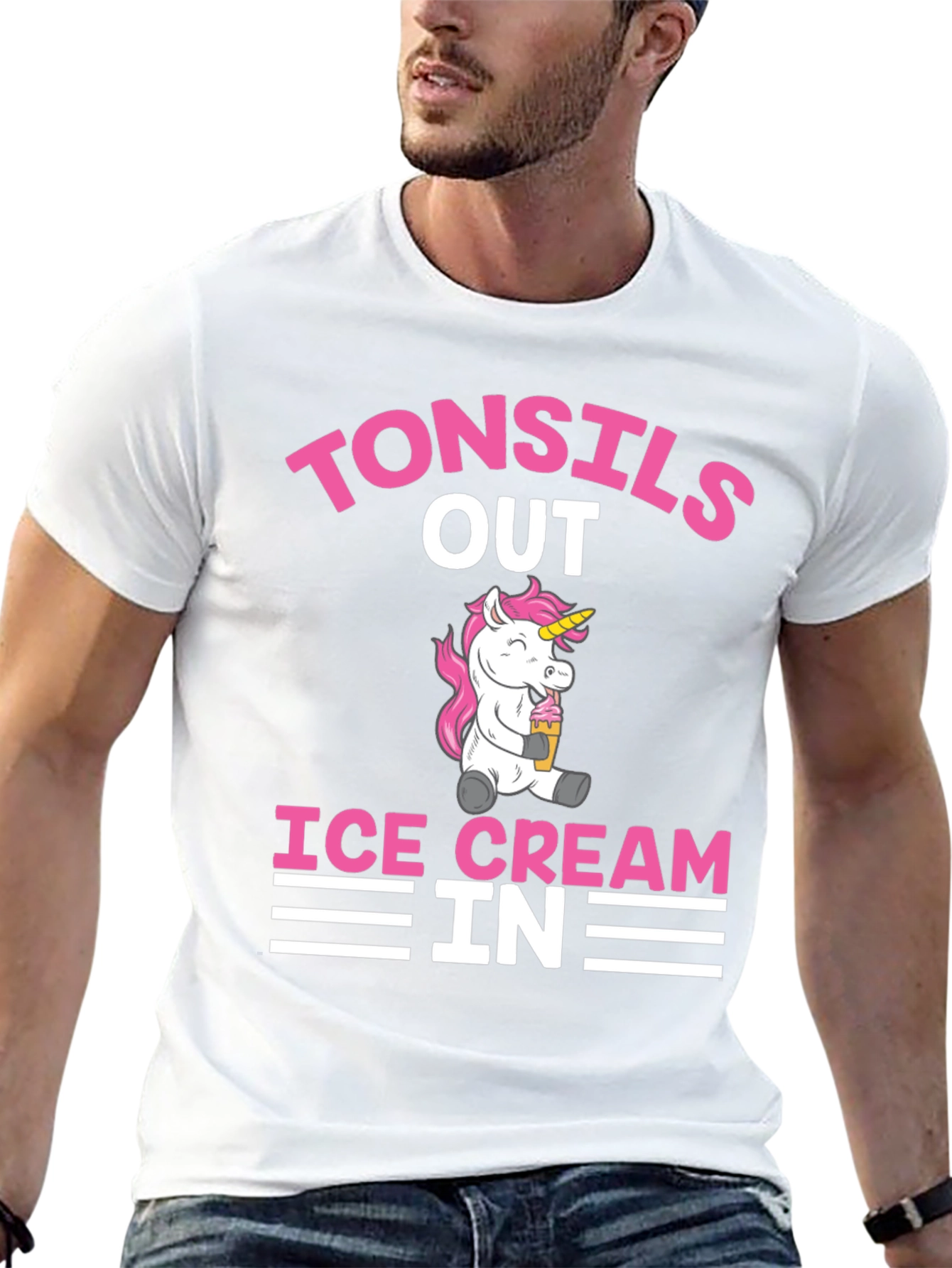 Tonsils Out Ice Cream In Funny Graphic Tee