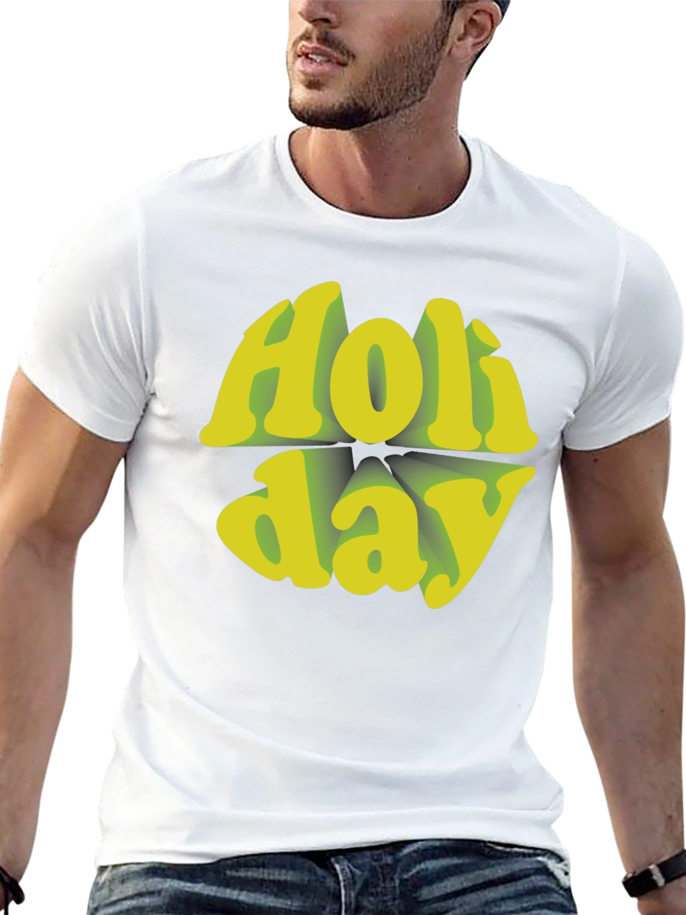 Holiday Graphic Tee - Retro Style Black T-Shirt