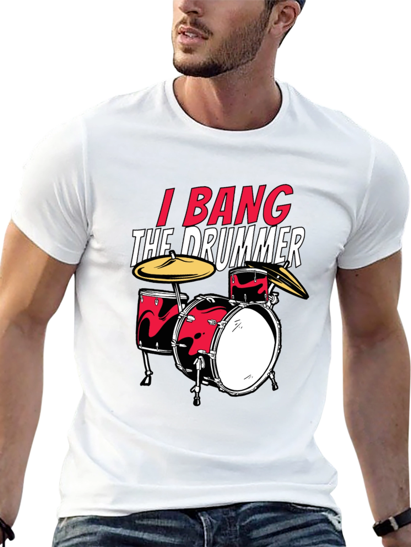 I Bang The Drummer Black T-Shirt