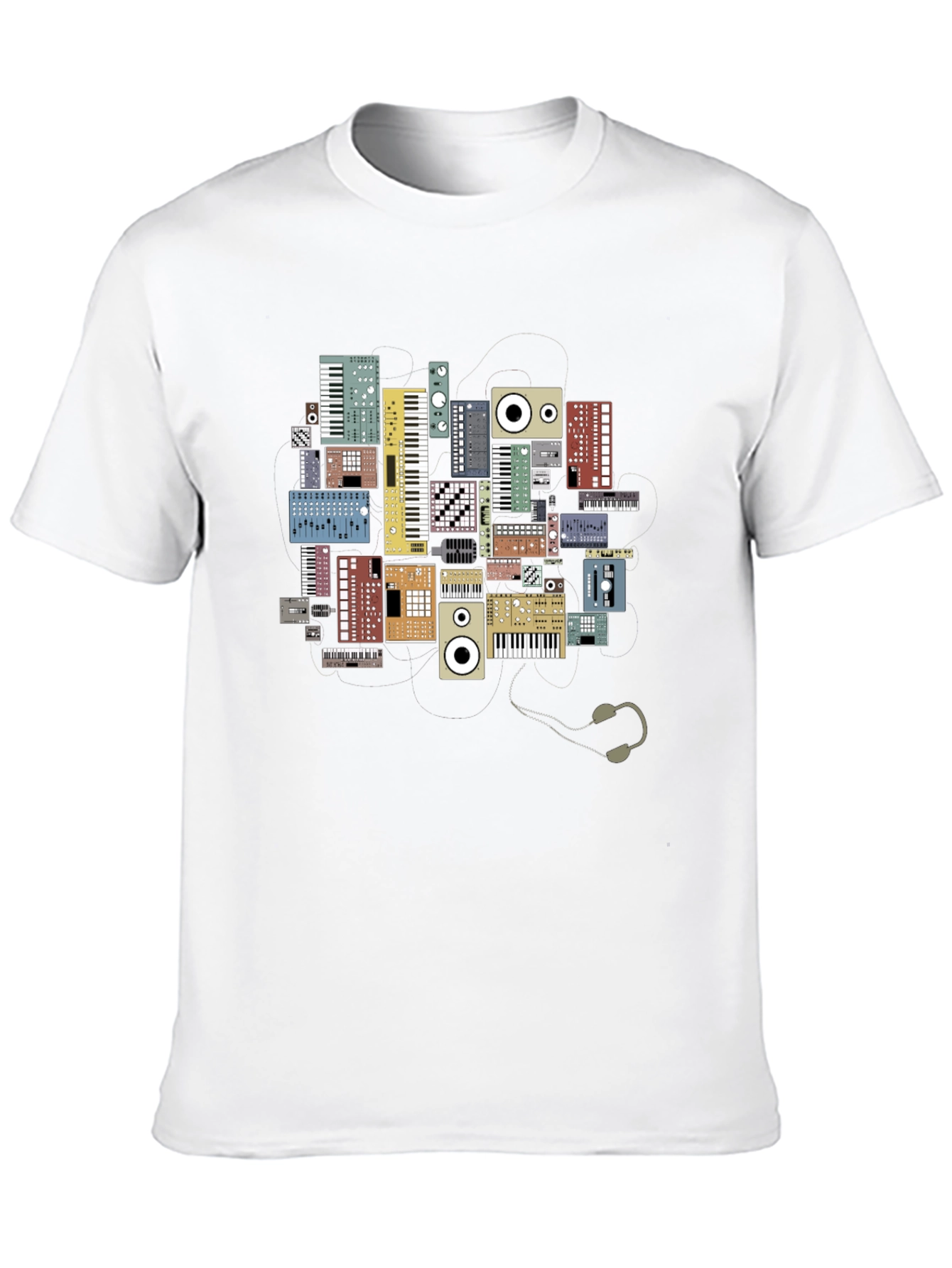 Synth Keyboard T-Shirt - Musical Instrument Graphic Tee