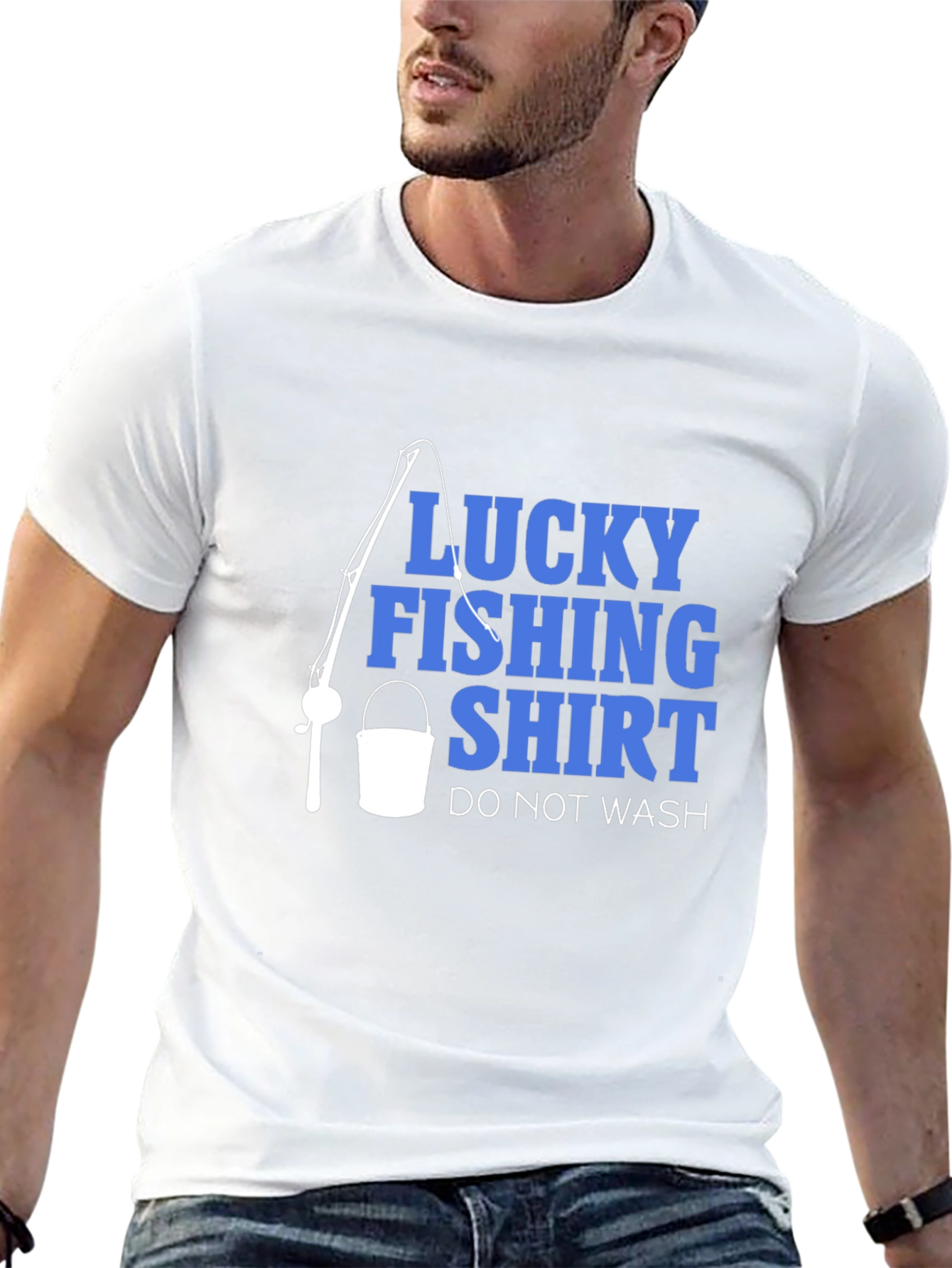 Lucky Fishing Shirt - Novelty Graphic Tee