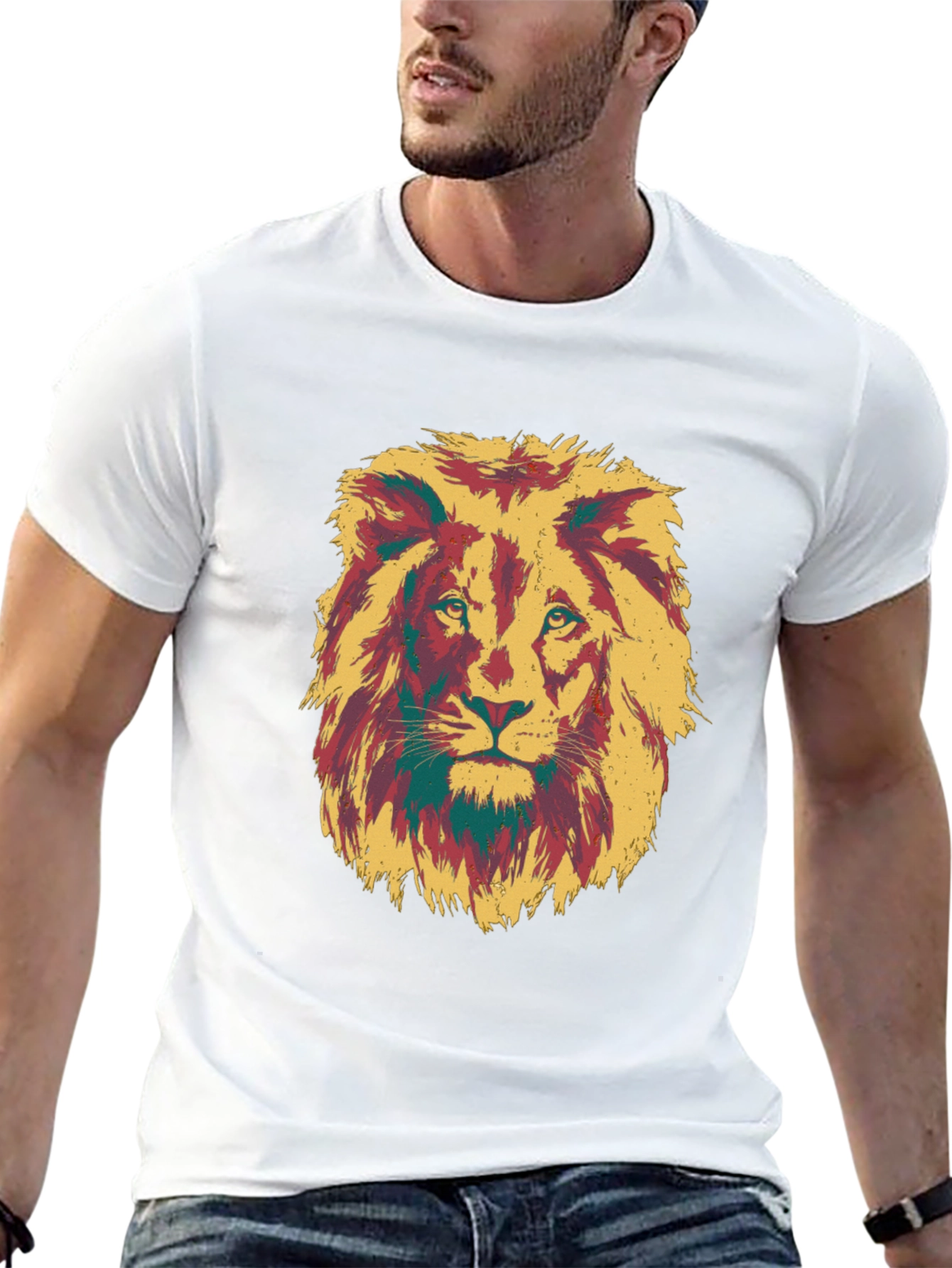 Lion Graphic Tee - Bold & Stylish Mens T-Shirt