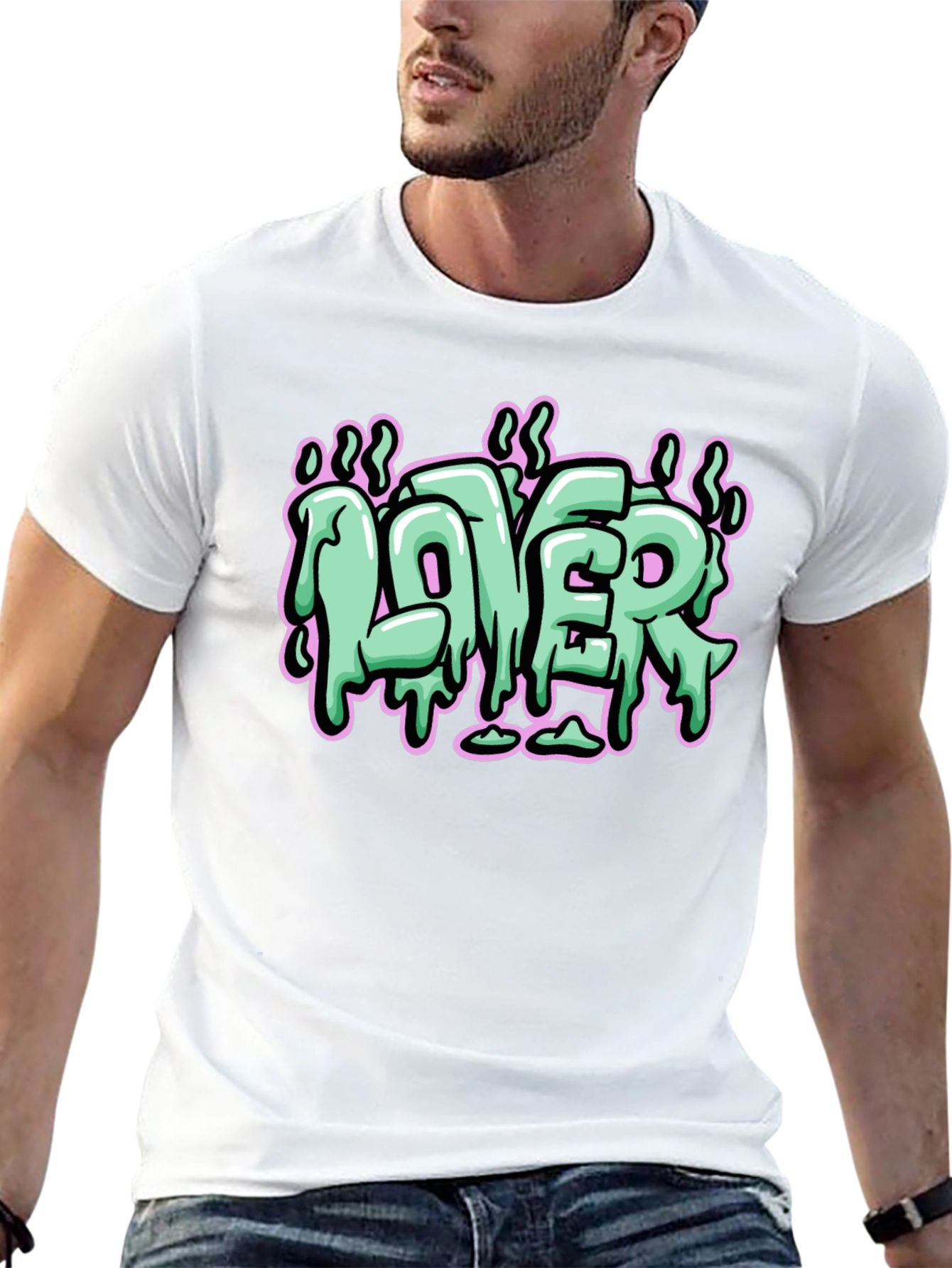 Lover Graphic Print Black T-Shirt