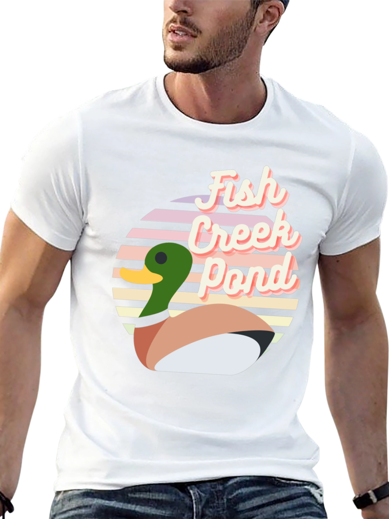 Fish Creek Pond Retro Duck T-Shirt