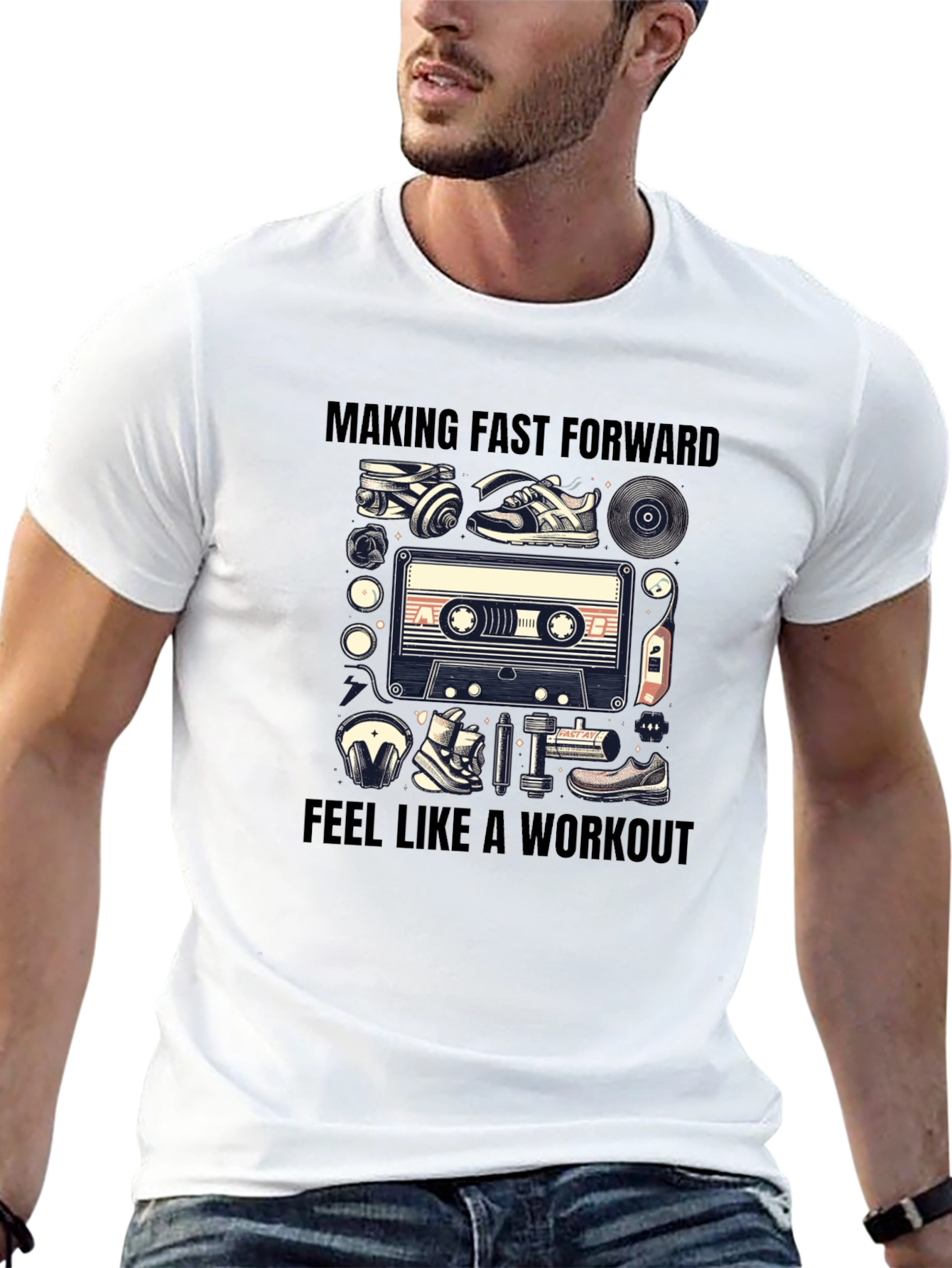 Retro Workout Cassette Tape T-Shirt