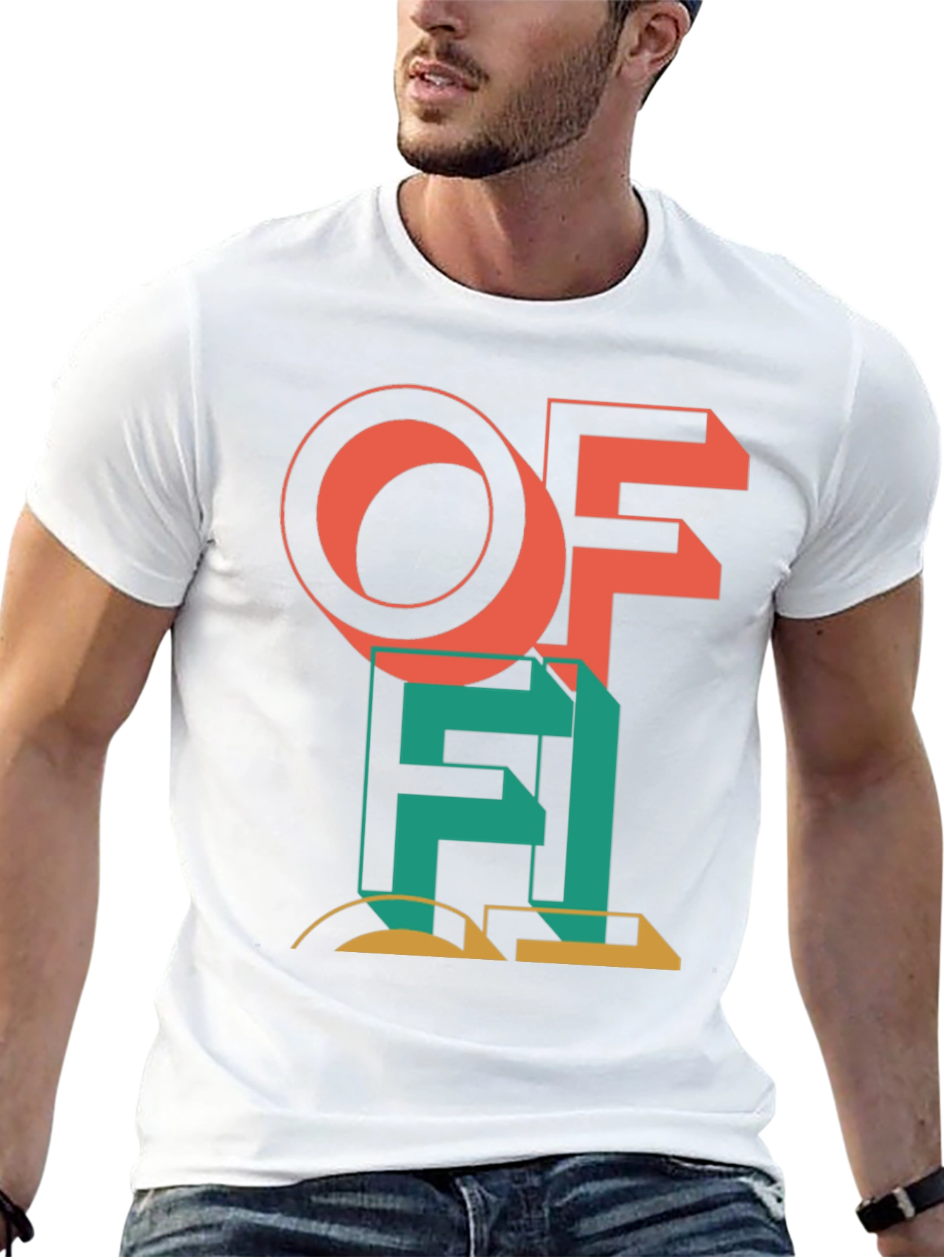 Modern Art Graphic Tee - Black