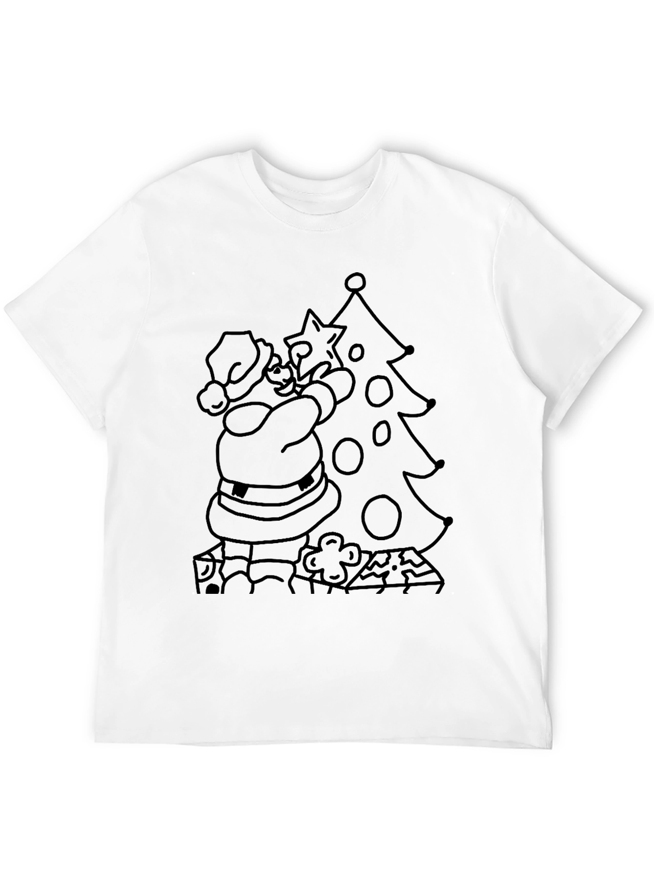 Santa Christmas Tree T-Shirt - Holiday Festive Tee