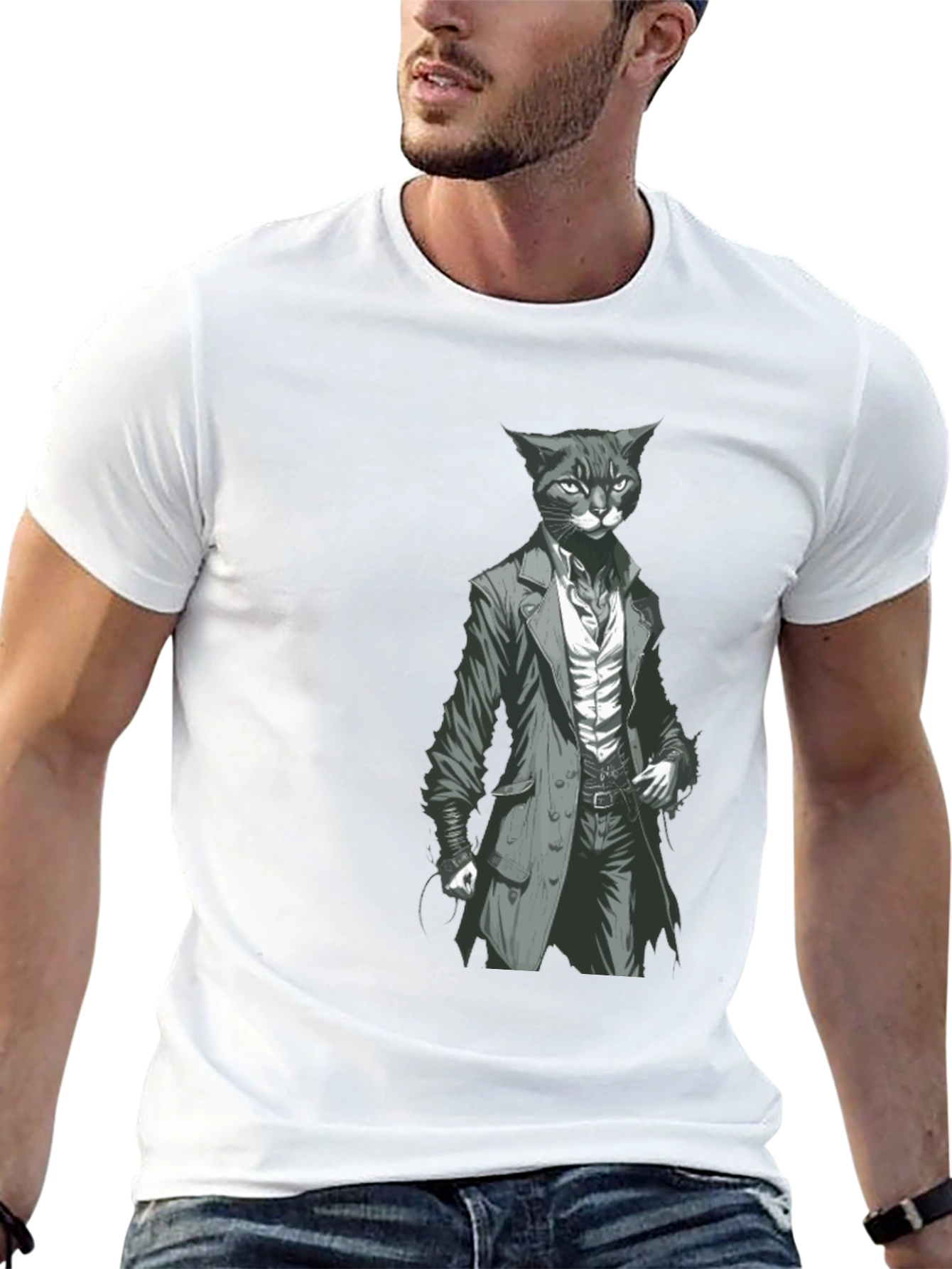 Dapper Cat Gentleman Tee - Cool Graphic T-Shirt