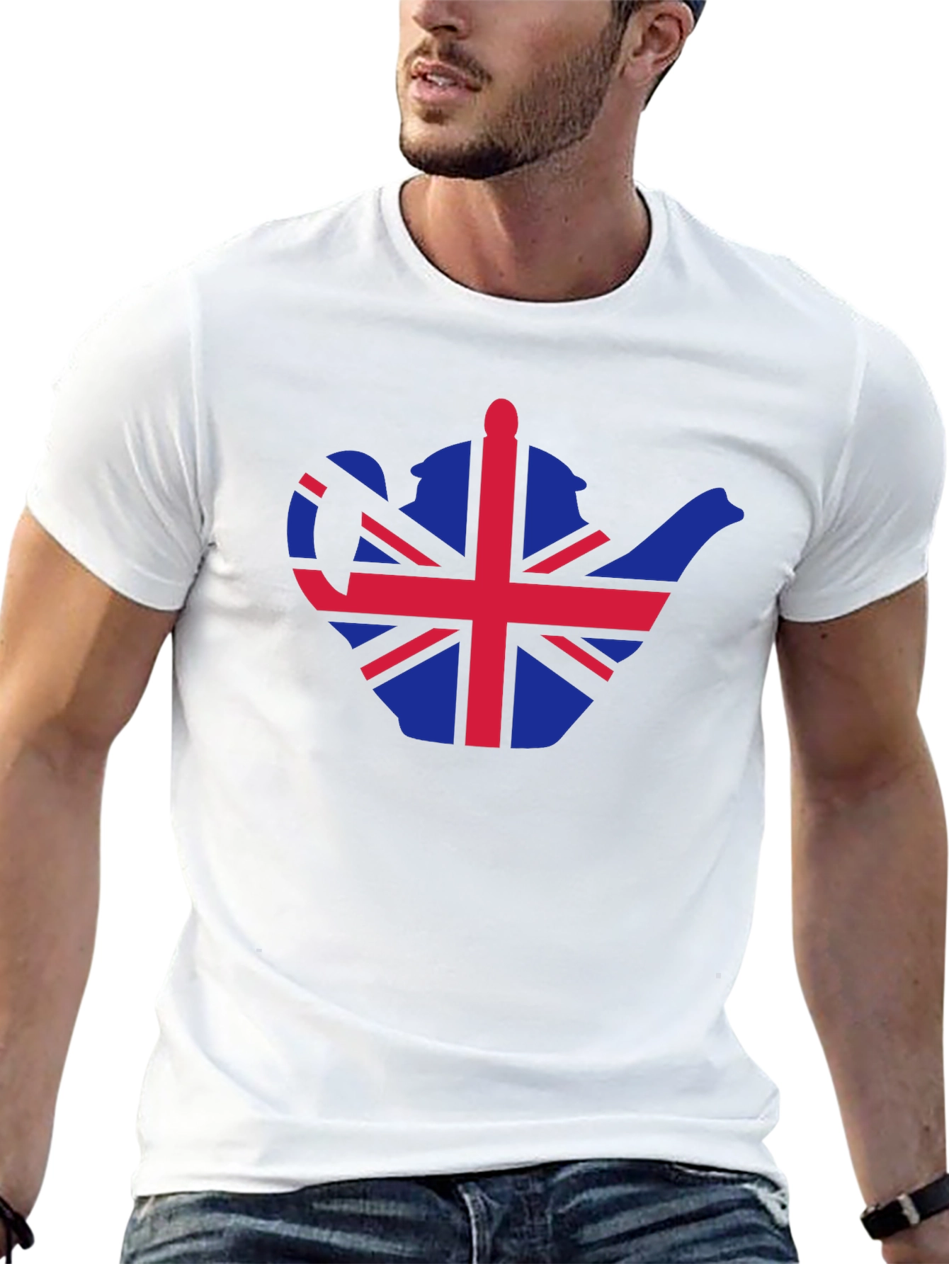 British Teapot Flag Graphic T-Shirt