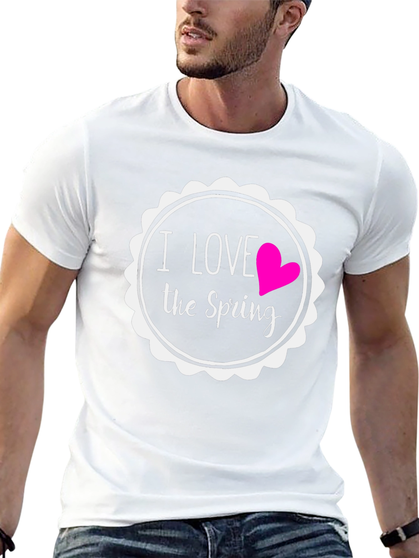I Love the Spring Black T-Shirt