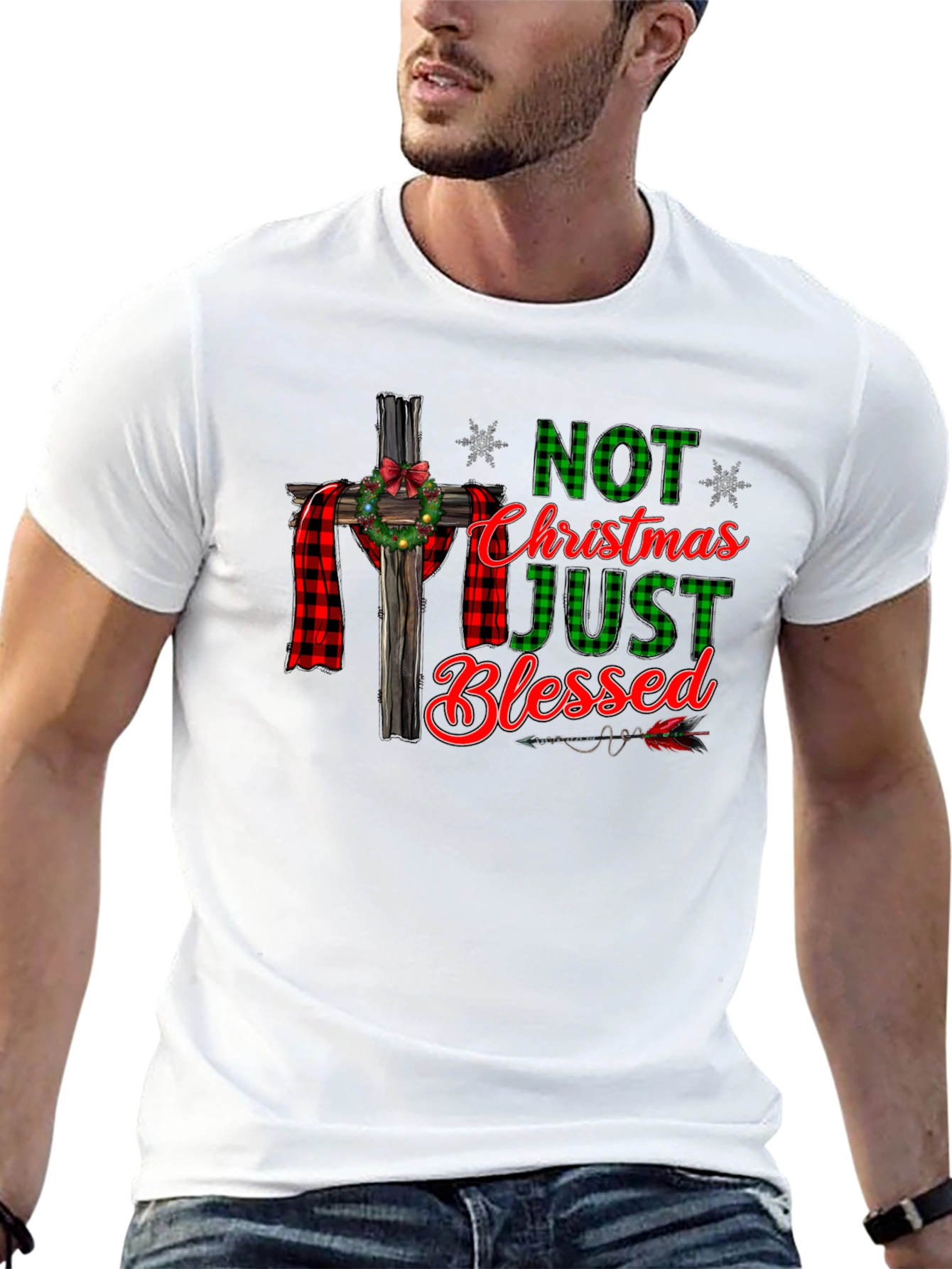 Not Just Christmas Blessed Graphic T-Shirt