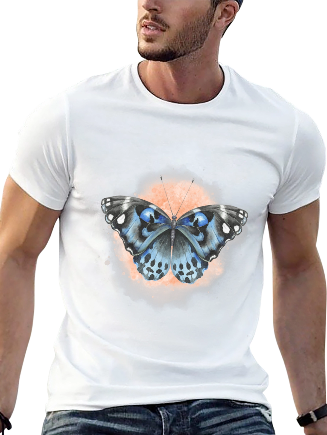 Butterfly Graphic Black T-Shirt - Unique Design