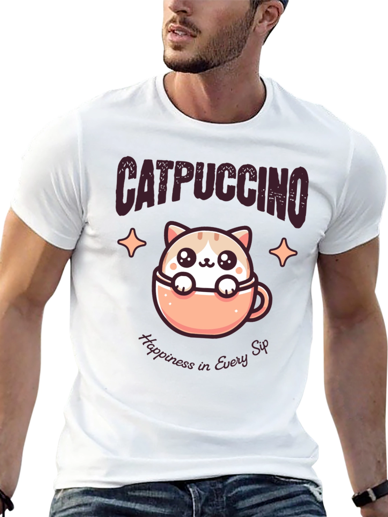 Catpuccino T-Shirt - Happiness in Every Sip