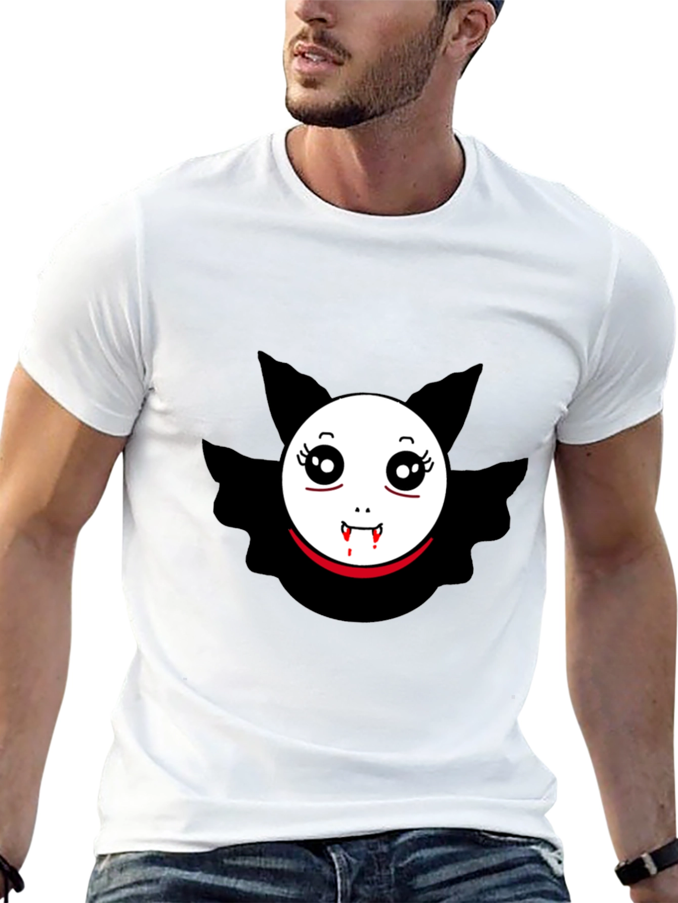 Vampire Bat Graphic Tee - Spooky Cute Design