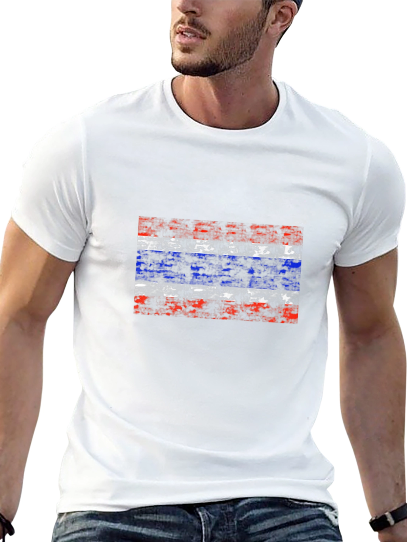 Thailand Flag Graphic Black T-Shirt