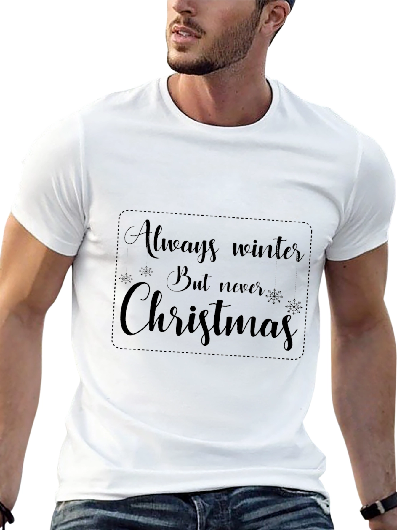 Always Winter Never Christmas Black Graphic T-Shirt