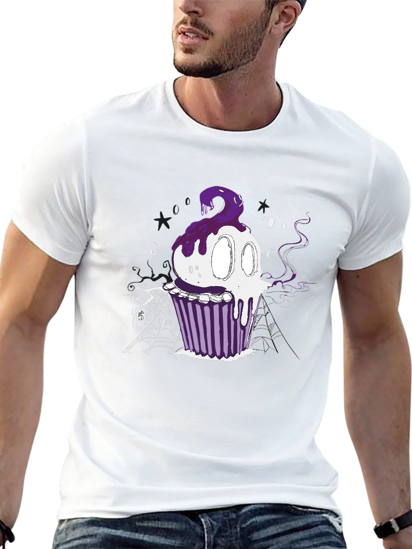 Halloween Cupcake Graphic T-Shirt