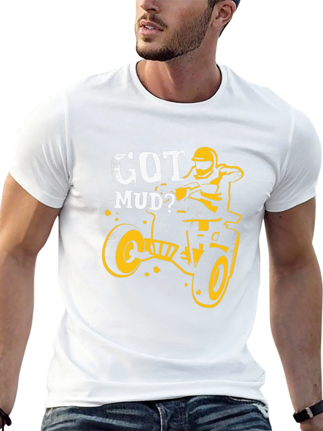Got Mud? Black Graphic T-Shirt - ATV Rider Design