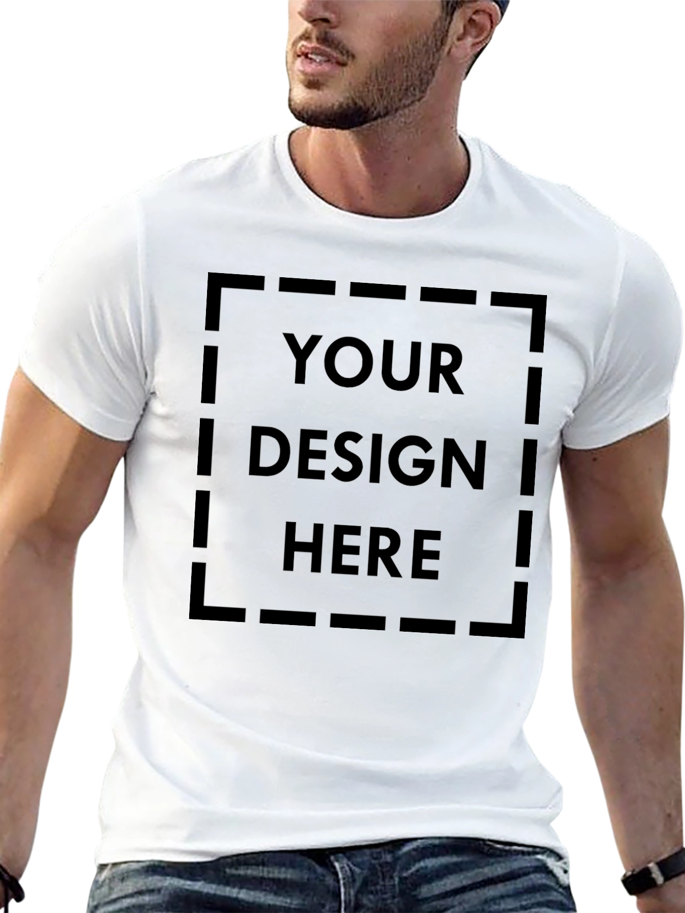 Mens Black Customizable T-Shirt