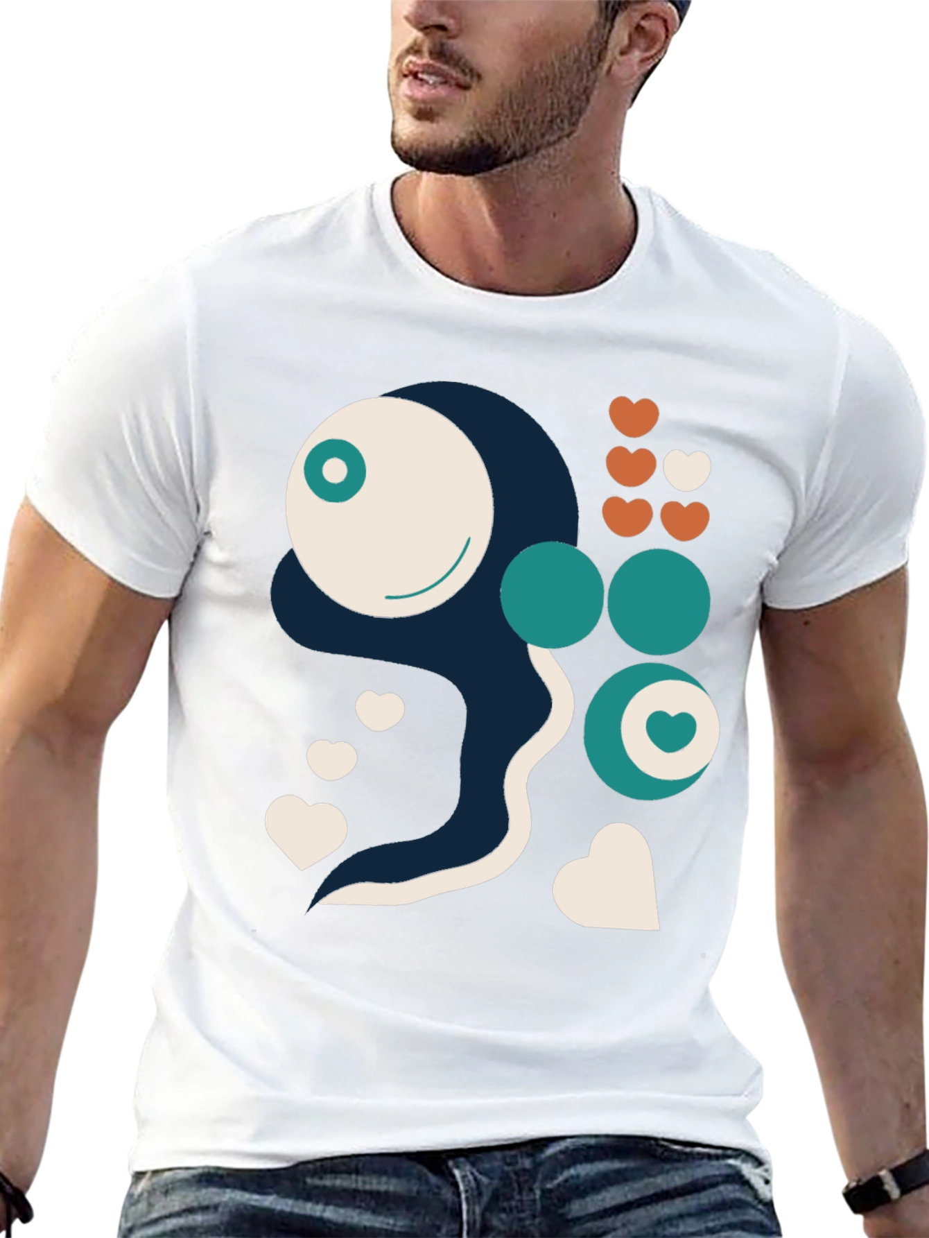 Abstract Graphic Print Tee