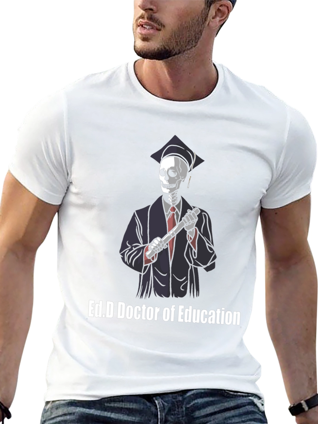 Ed.D Doctor of Education Skeleton Graphic T-Shirt