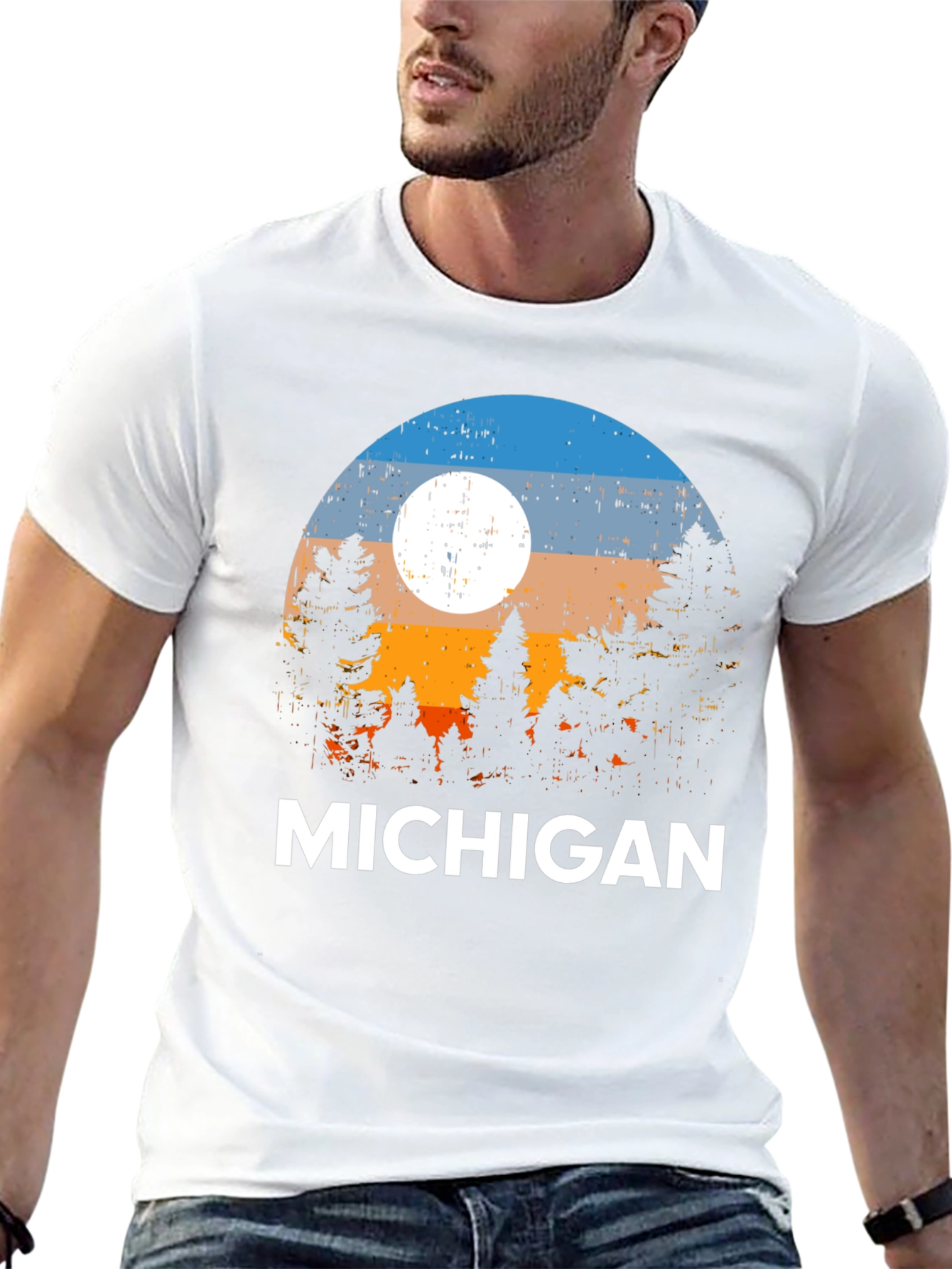 Michigan Landscape Graphic T-Shirt