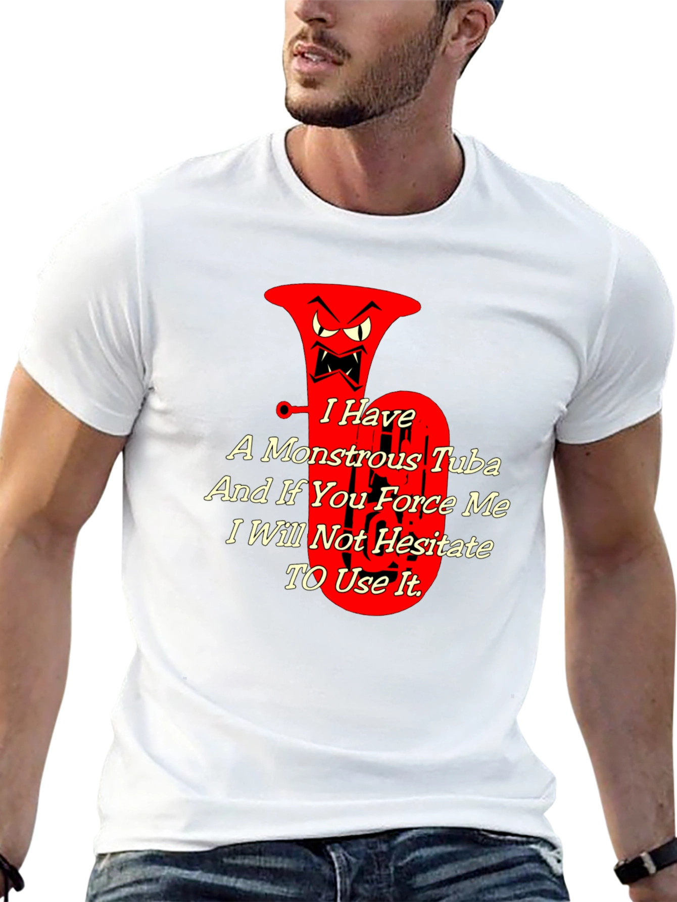 Monstrous Tuba Graphic Tee - Musical Threat