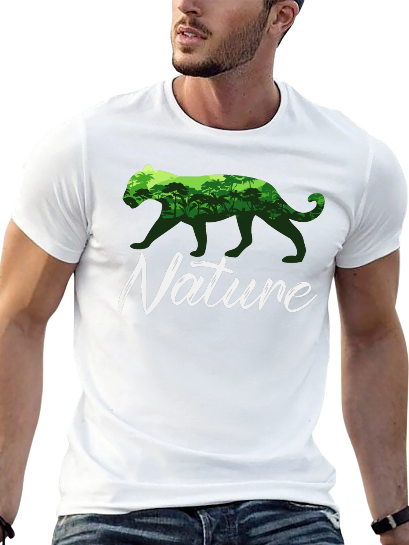 Nature T-Shirt: Panther Jungle Graphic Tee