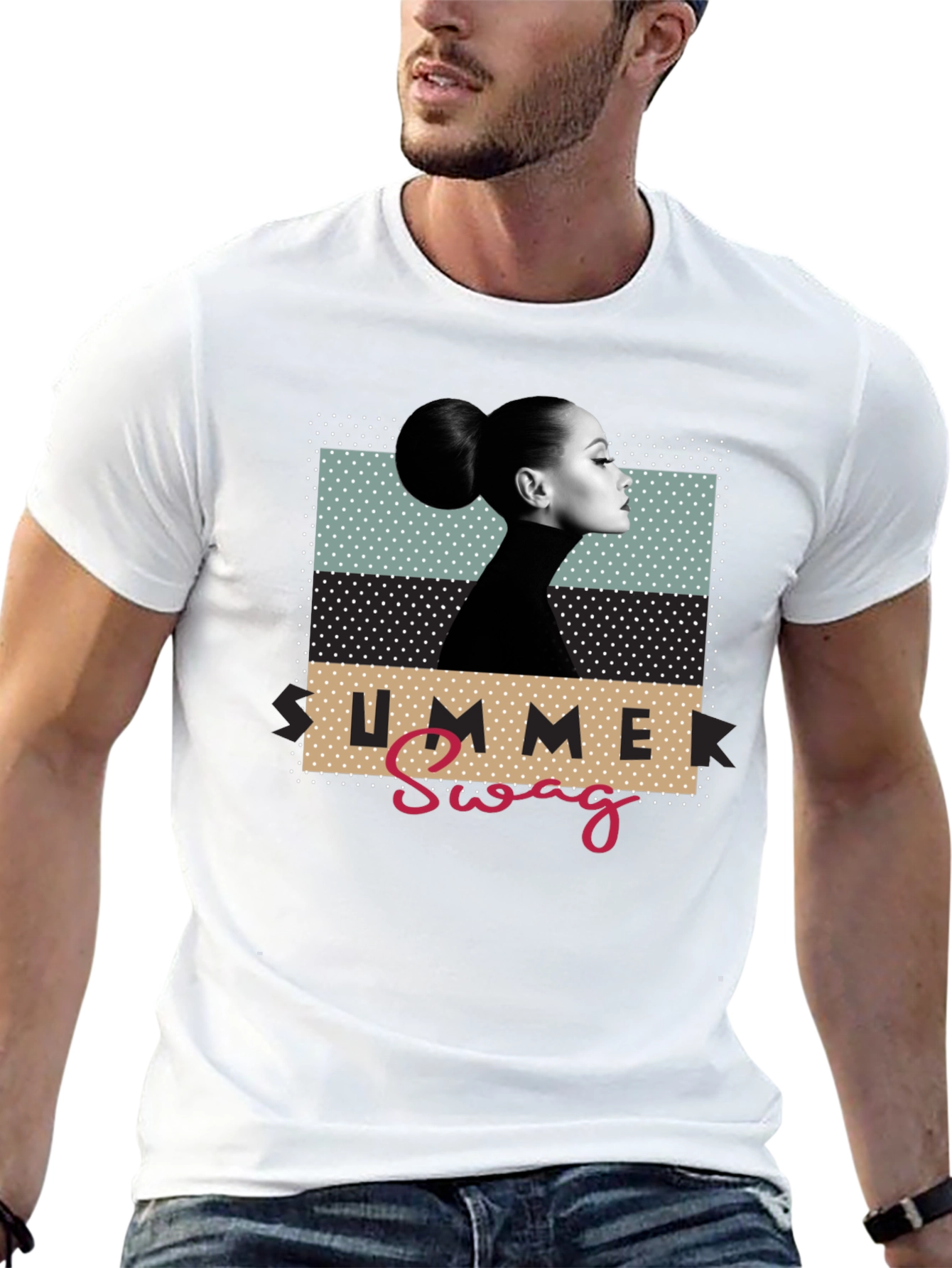 Summer Swag Graphic Tee - Black Casual T-Shirt