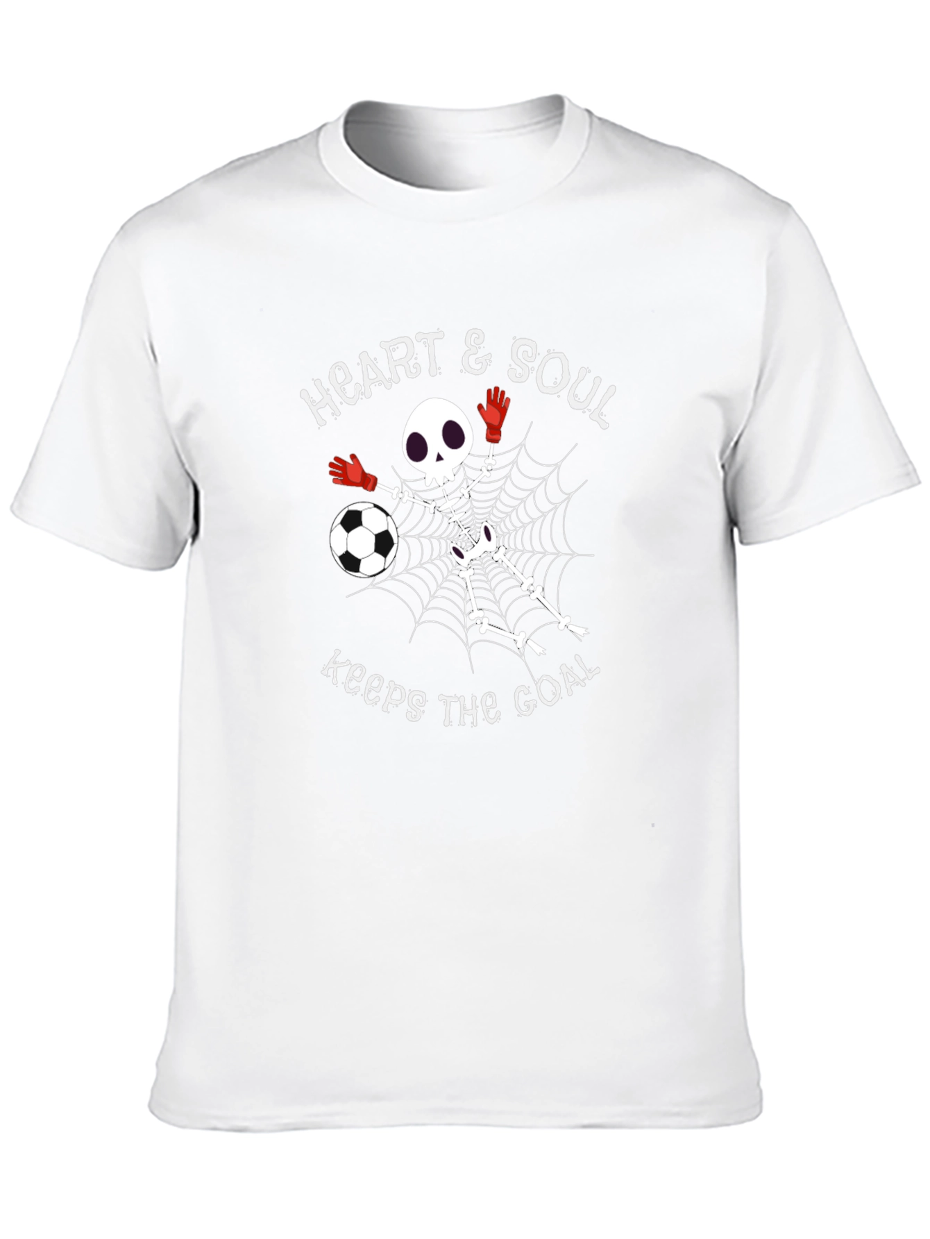Heart & Soul Soccer Skeleton Graphic T-Shirt