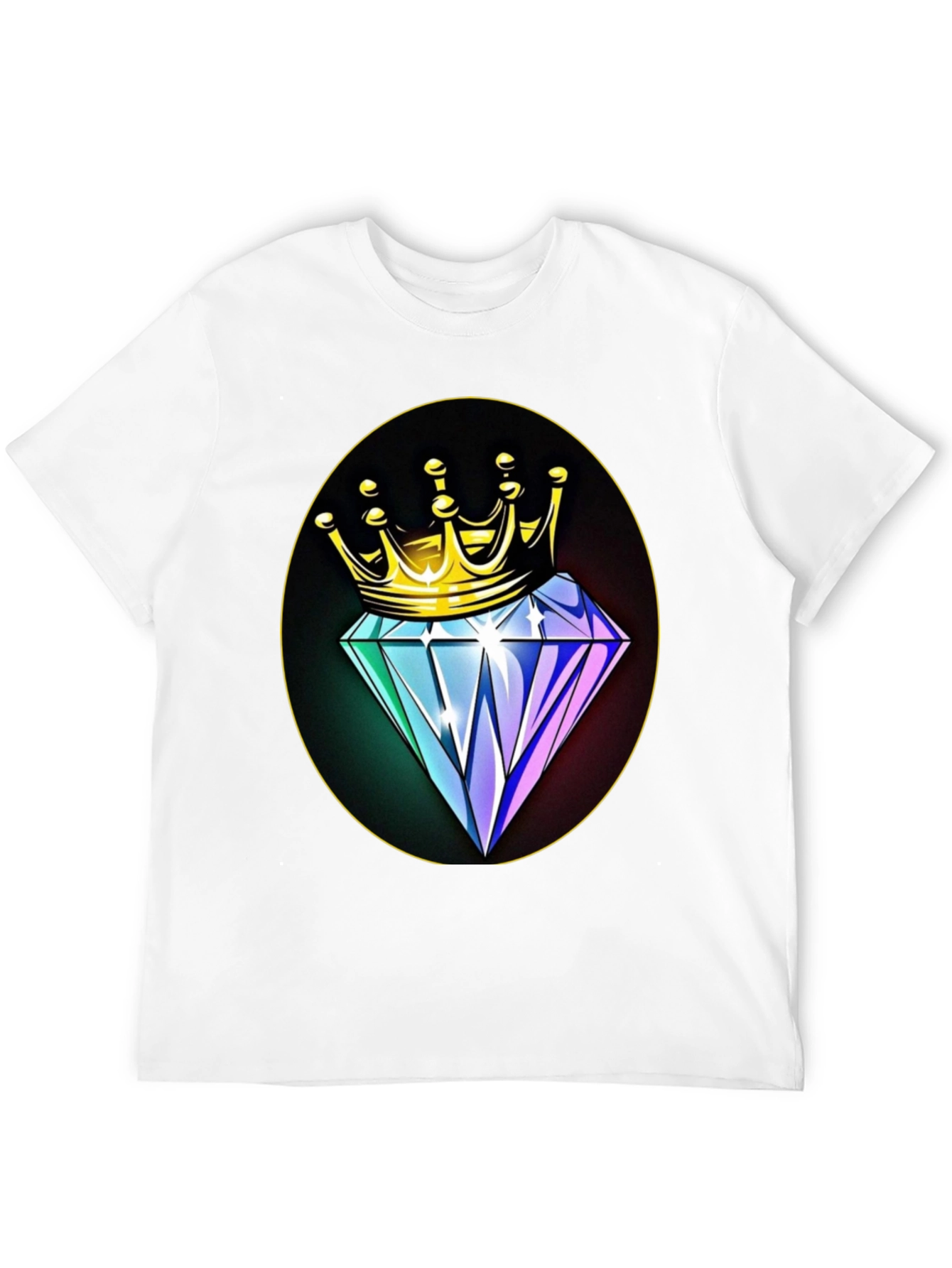 Crown Diamond Graphic Tee - Mens Black T-Shirt