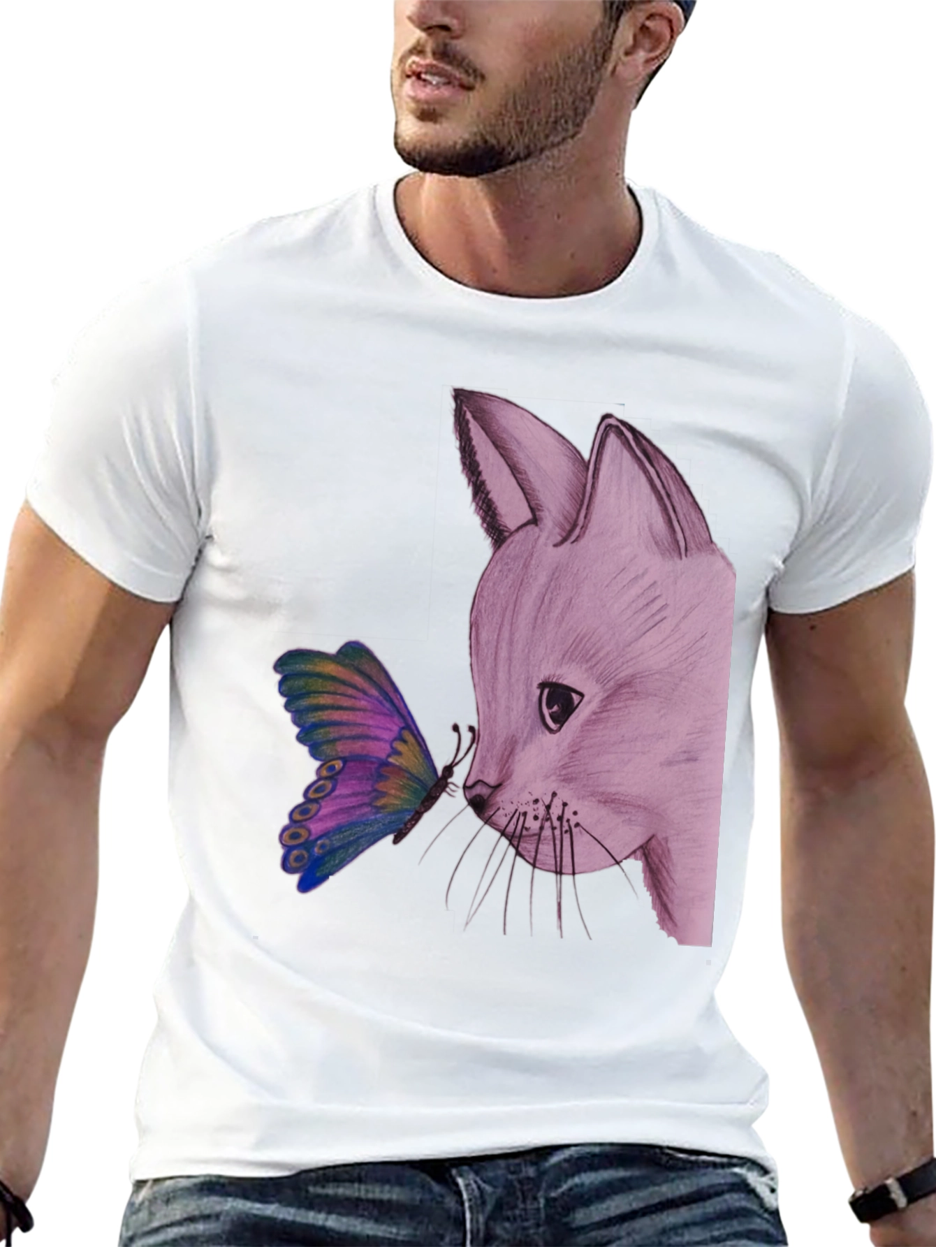 Fox and Butterfly Graphic Tee