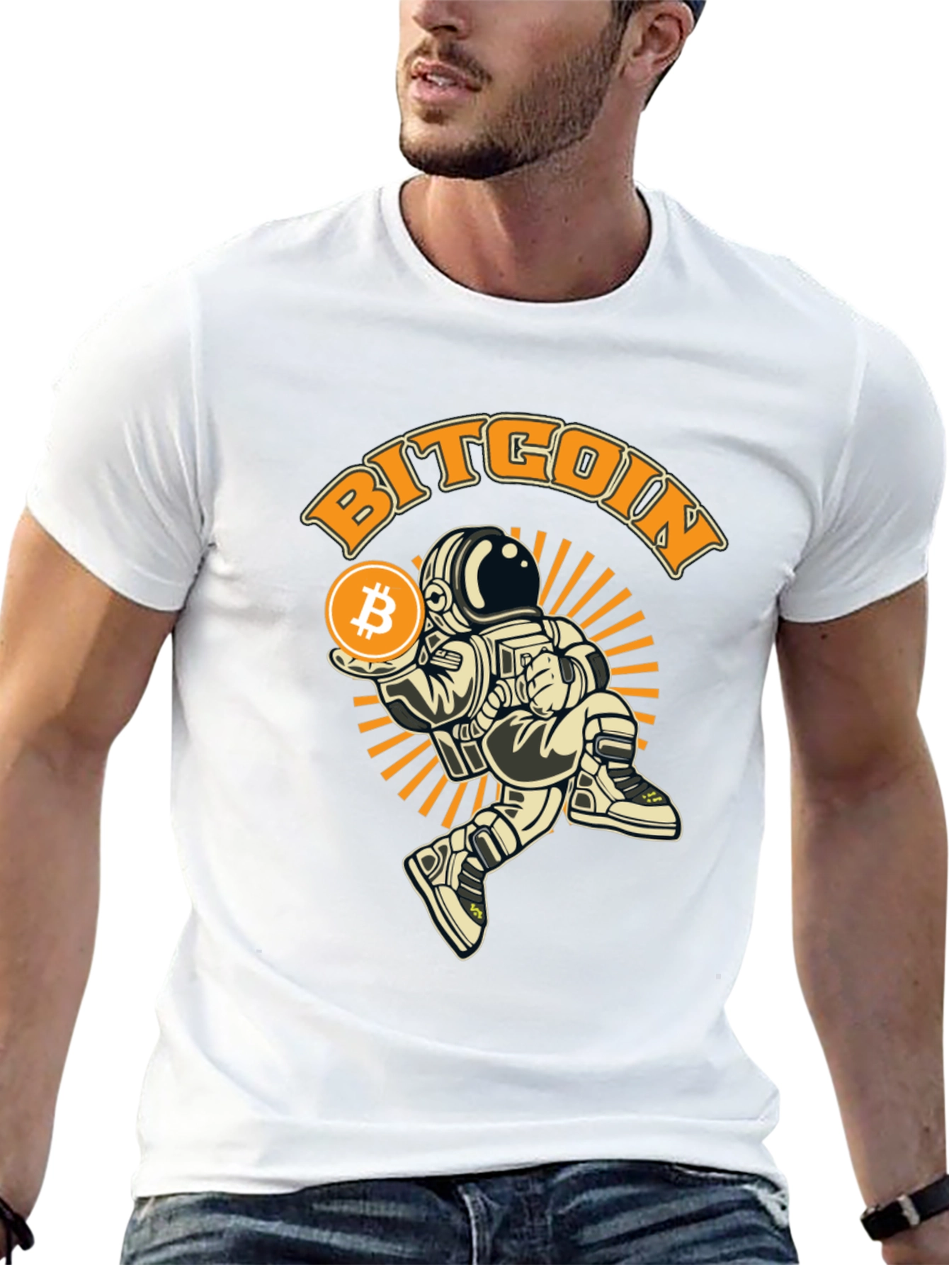 Bitcoin Astronaut Graphic T-Shirt - Black