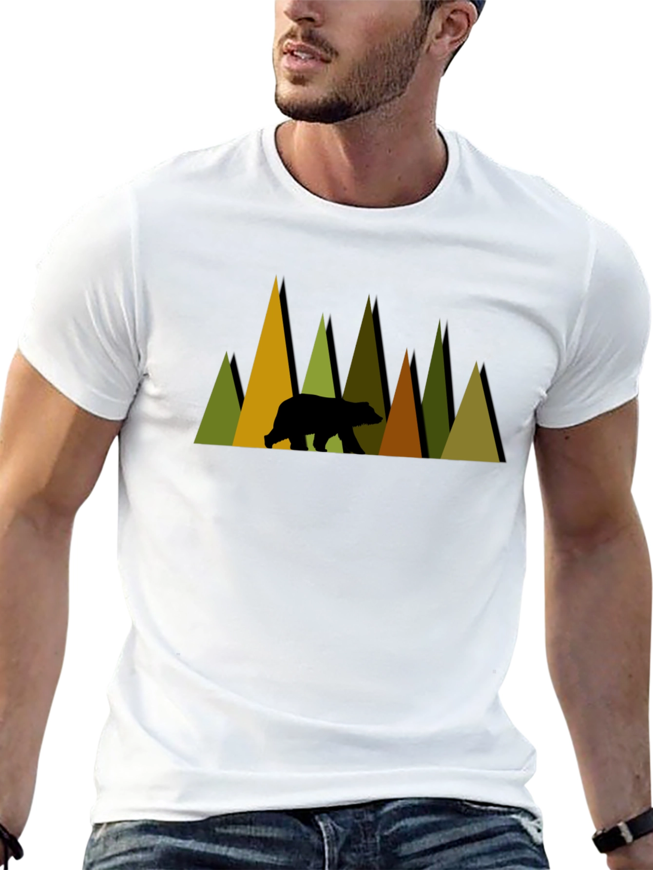 Mountain Bear Graphic Tee - Nature Lovers Shirt