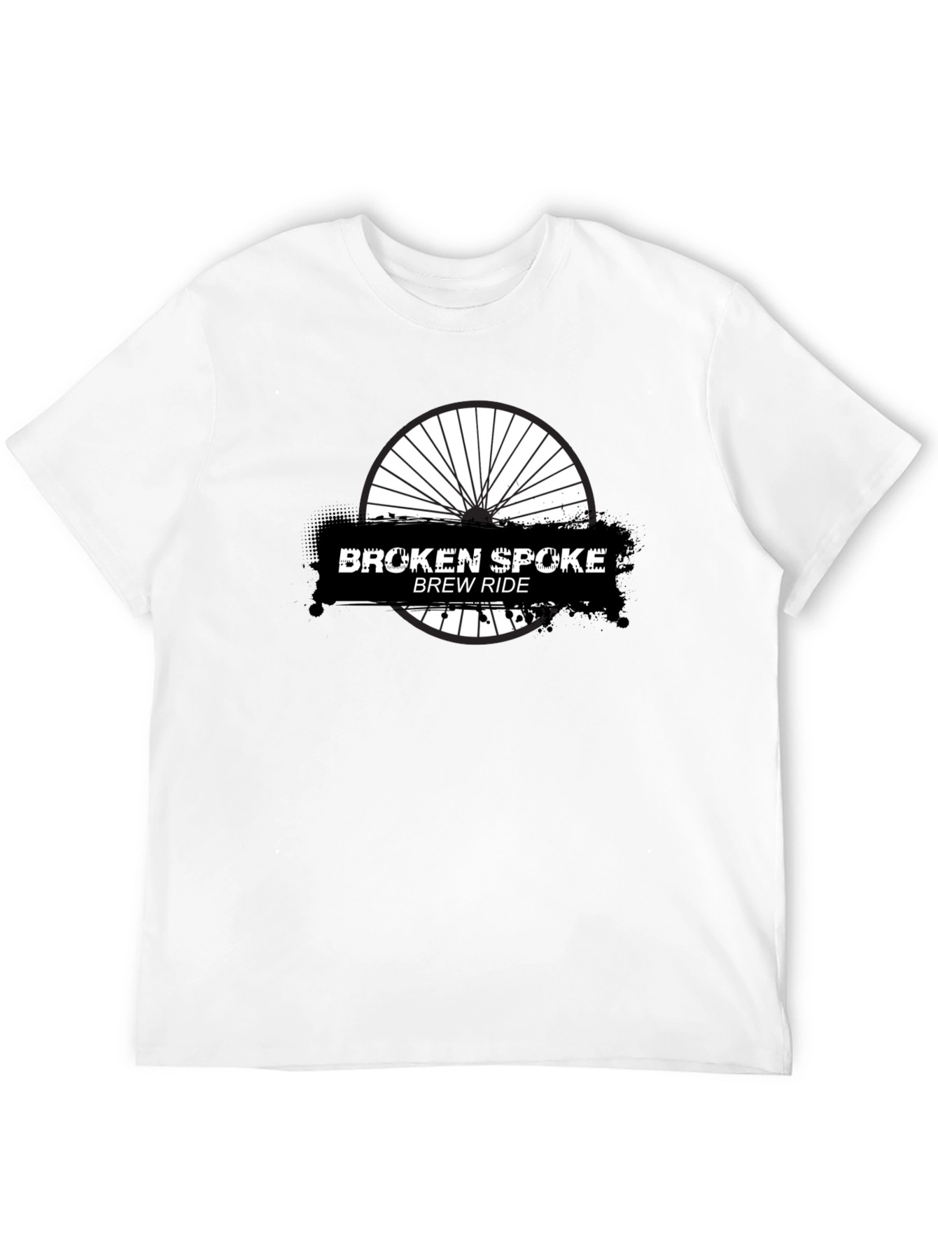 Broken Spoke Brew Ride Black Graphic T-Shirt