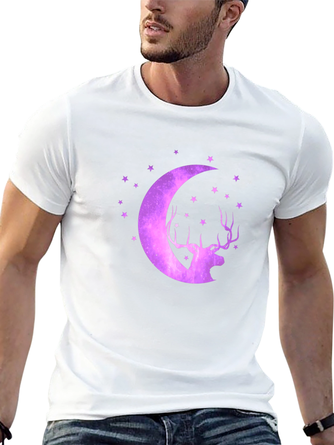 Cosmic Deer Moon T-Shirt