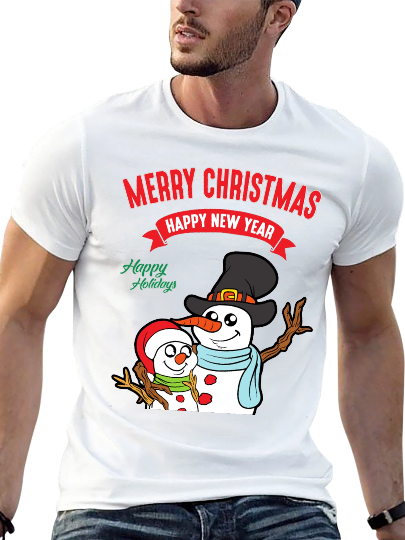 Festive Snowman Holiday T-Shirt