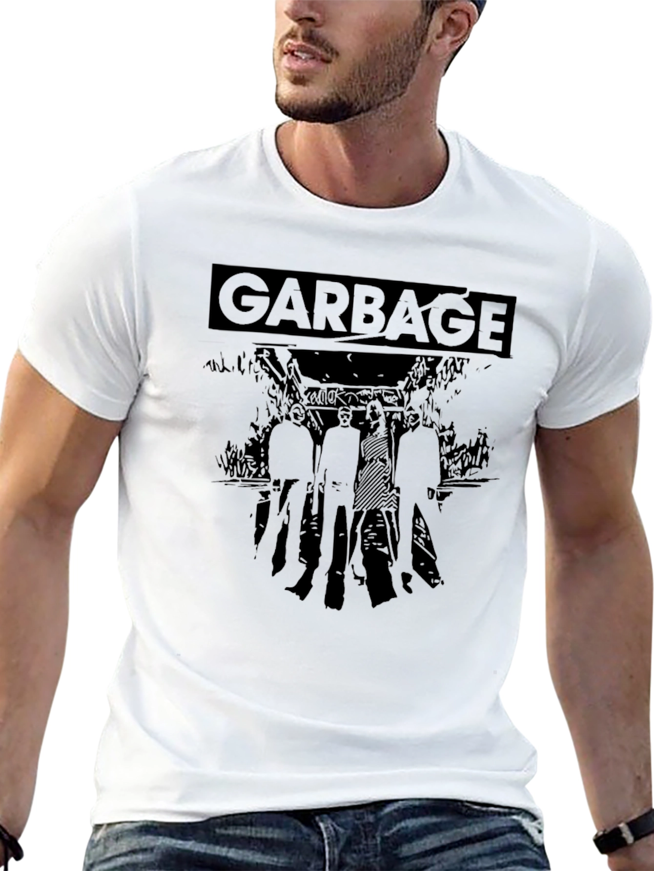 Garbage Band Graphic Black T-Shirt