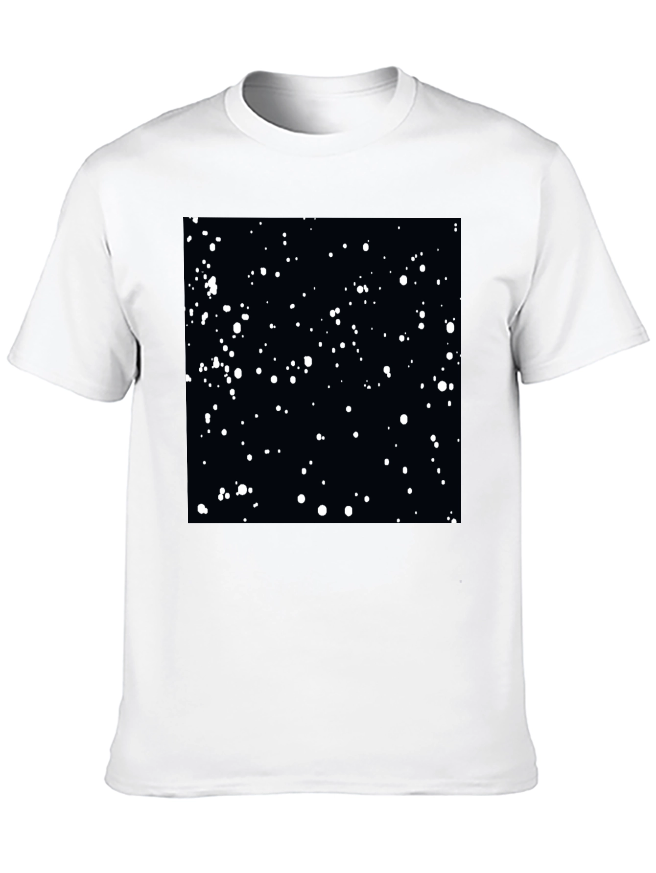 Mens Black Starry Sky Graphic Tee
