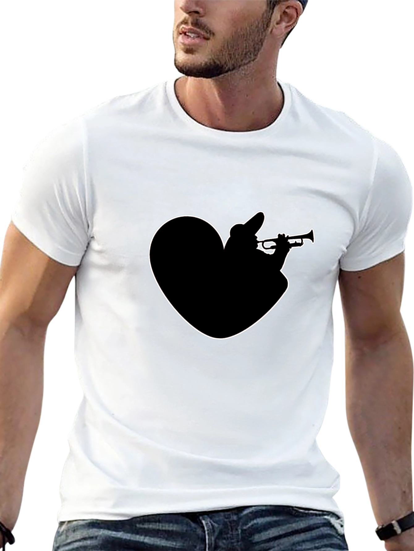 Heart Trumpet Black T-Shirt