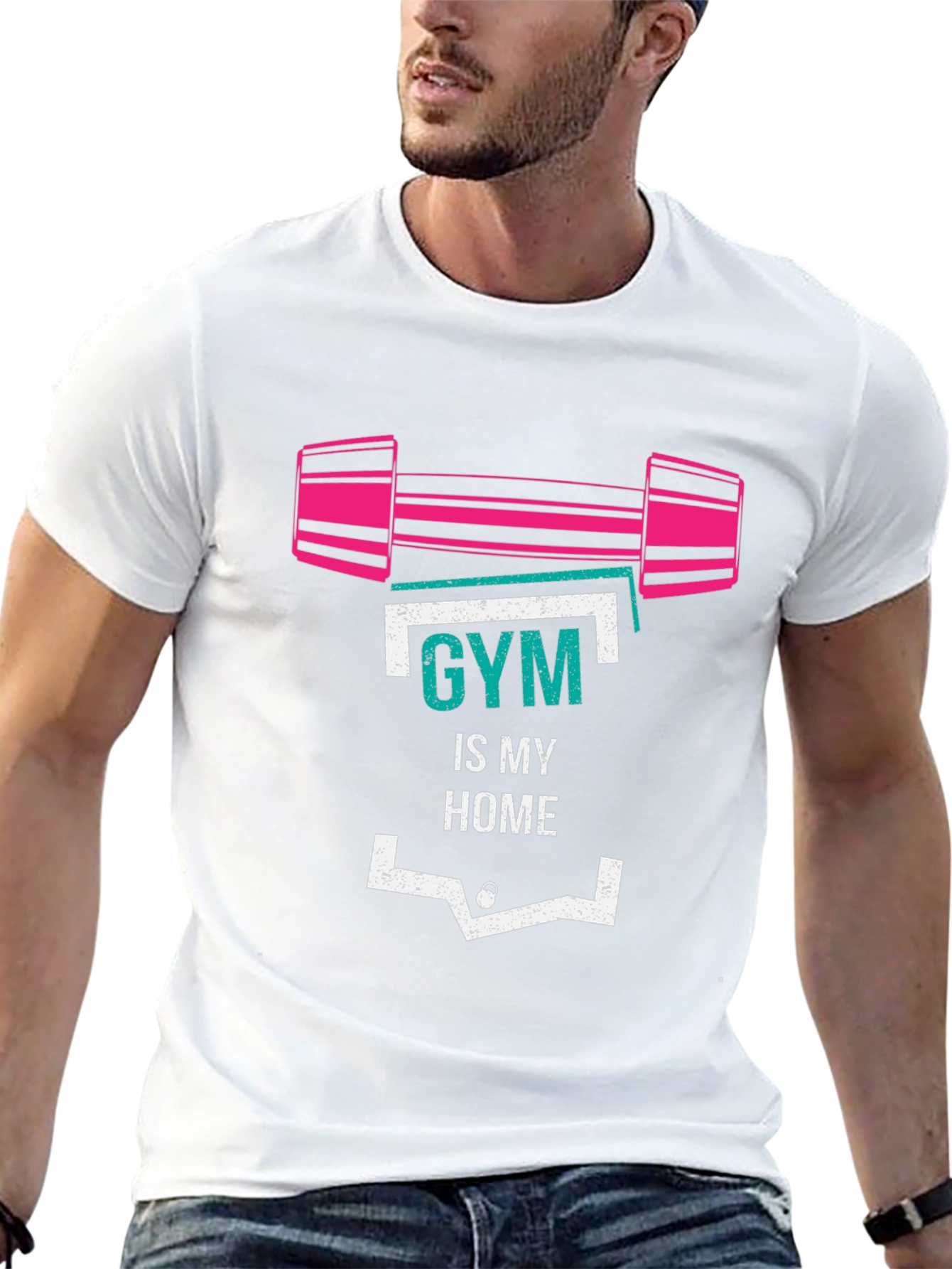 Gym Is My Home Graphic T-Shirt - Fitness Apparel